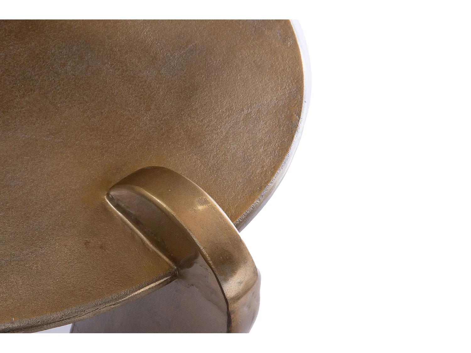 Table basse ronde en aluminium doré D85 - CHLOE