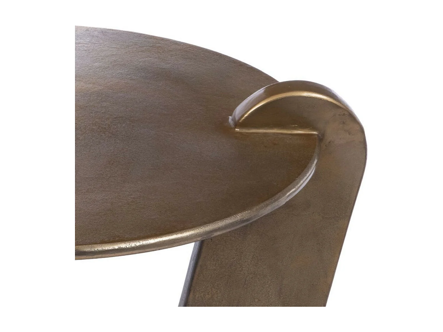 Table basse ronde en aluminium doré D85 - CHLOE