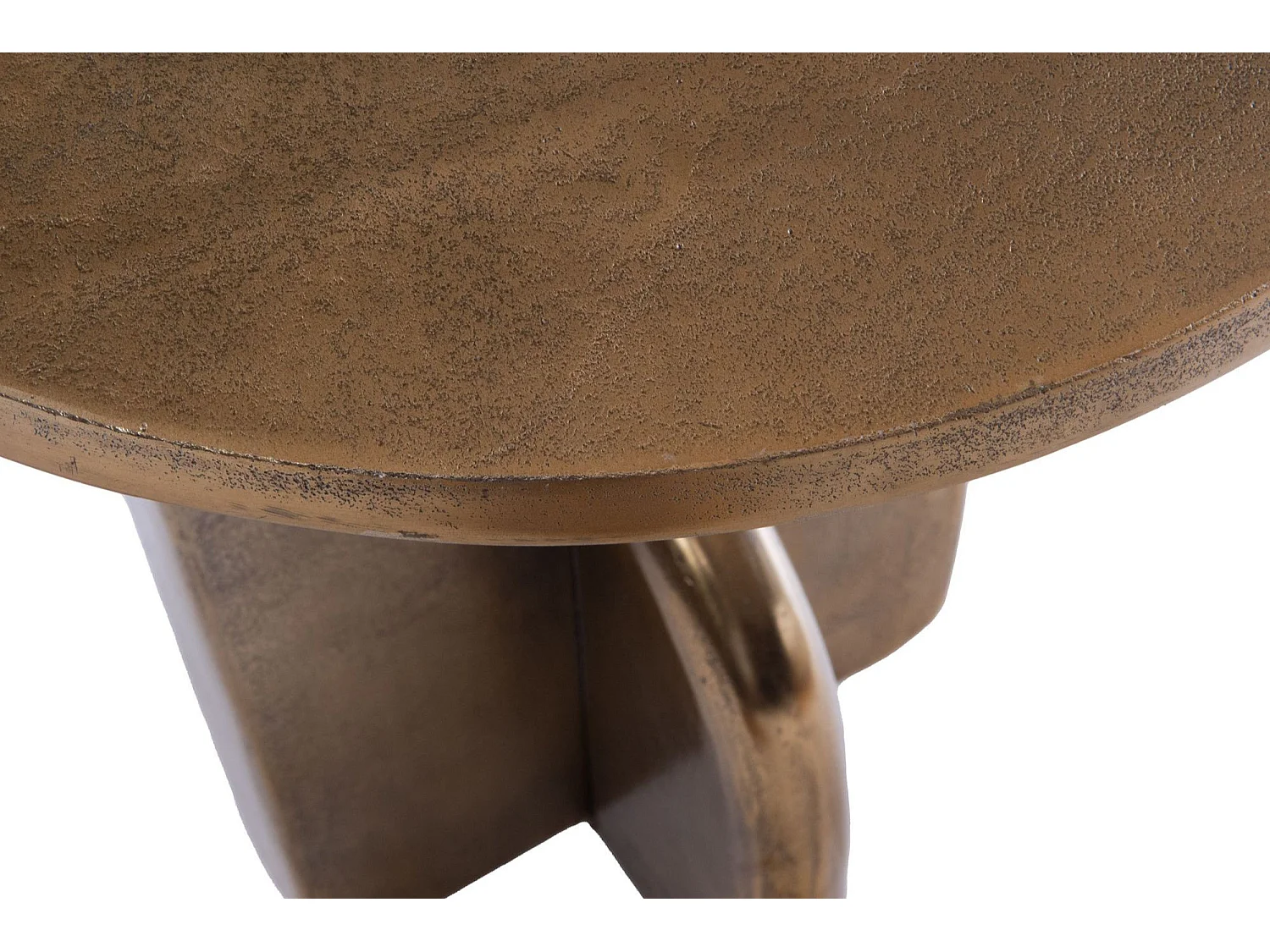 Table basse ronde en aluminium doré D85 - CHLOE