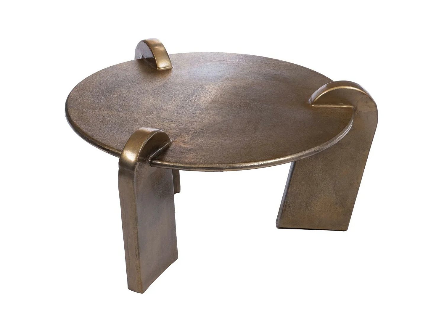 Table basse ronde en aluminium doré D85 - CHLOE