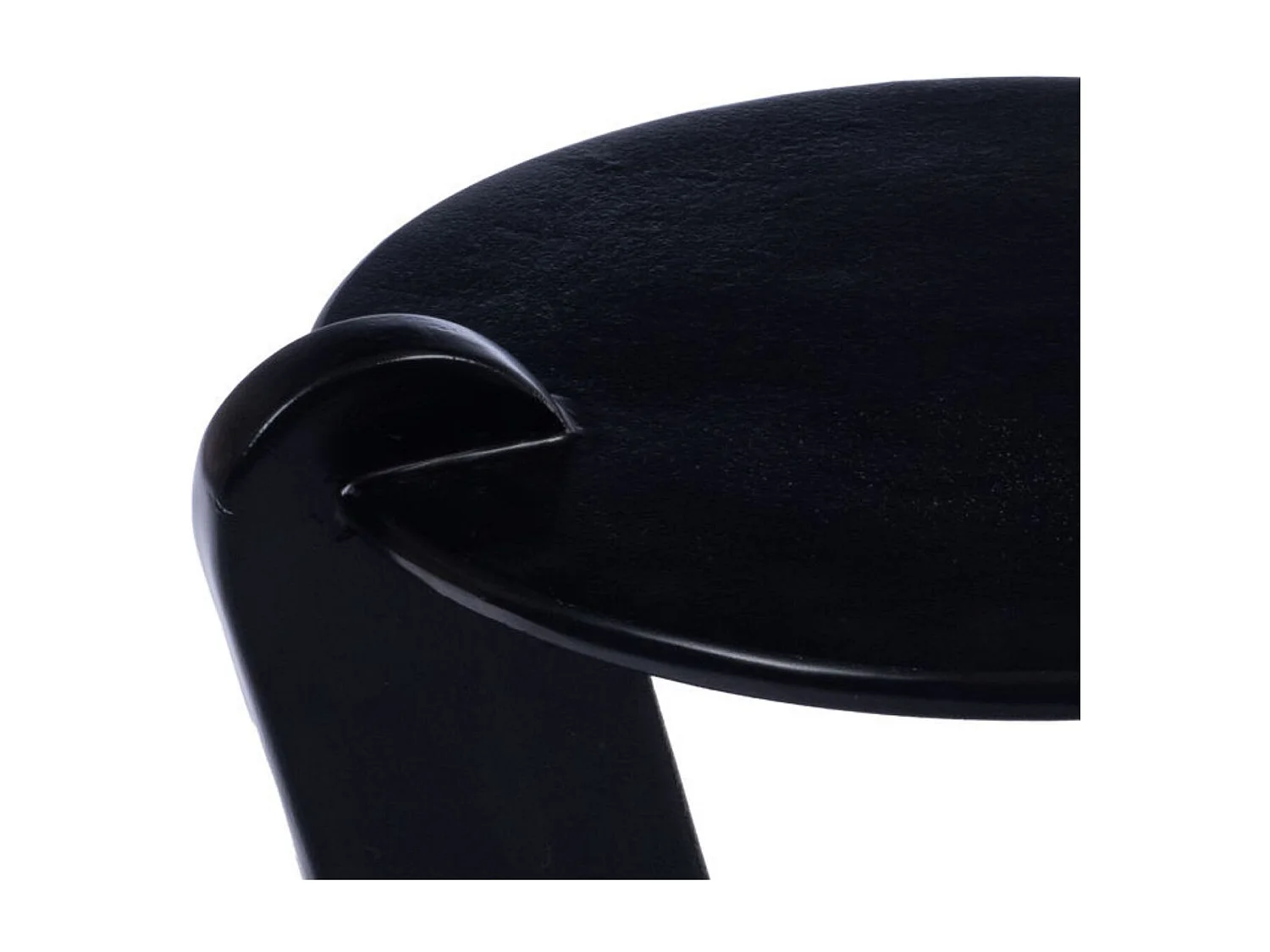 Table basse ronde en aluminium noir D64 - CHLOE