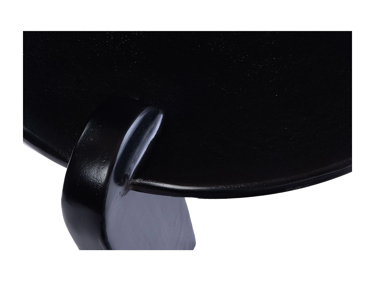 Table basse ronde en aluminium noir D64 - CHLOE