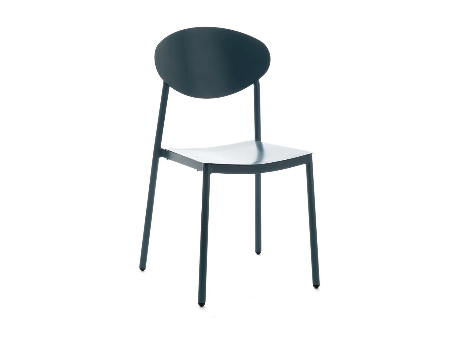 Chaise de jardin japandi empilable en aluminium (lot de 2) - COQUELICOT