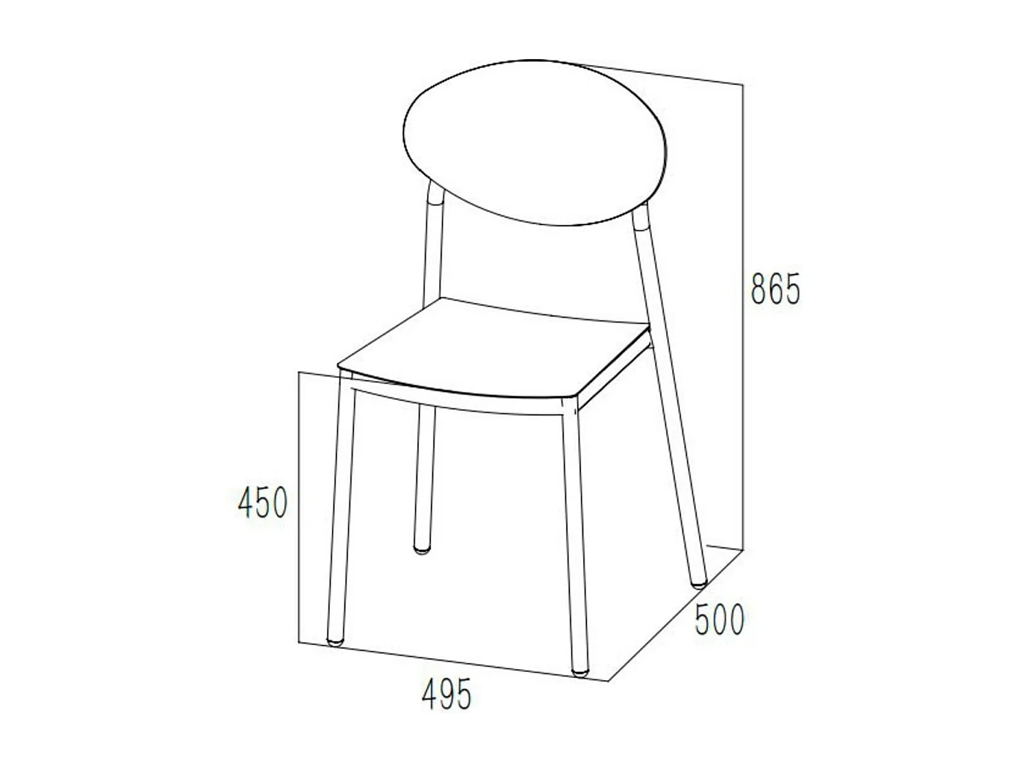 Chaise de jardin japandi empilable en aluminium (lot de 2) - COQUELICOT