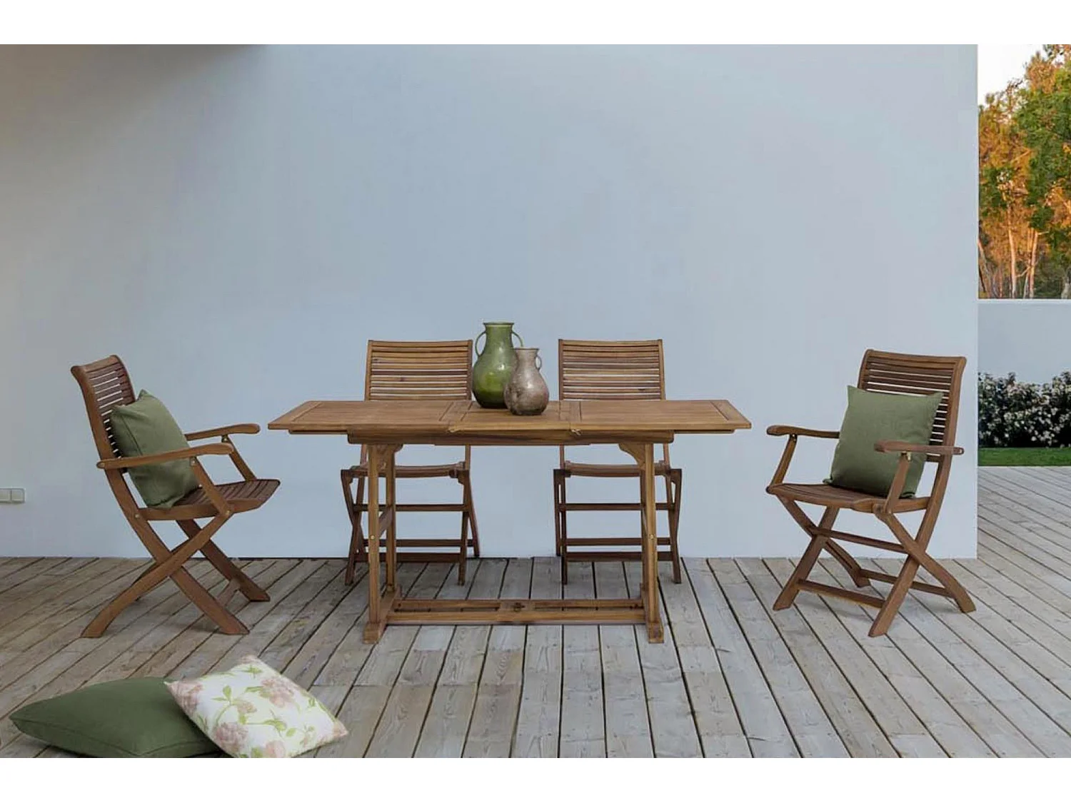 Chaises de jardin pliantes en acacia (lot de 2) - CANCALE