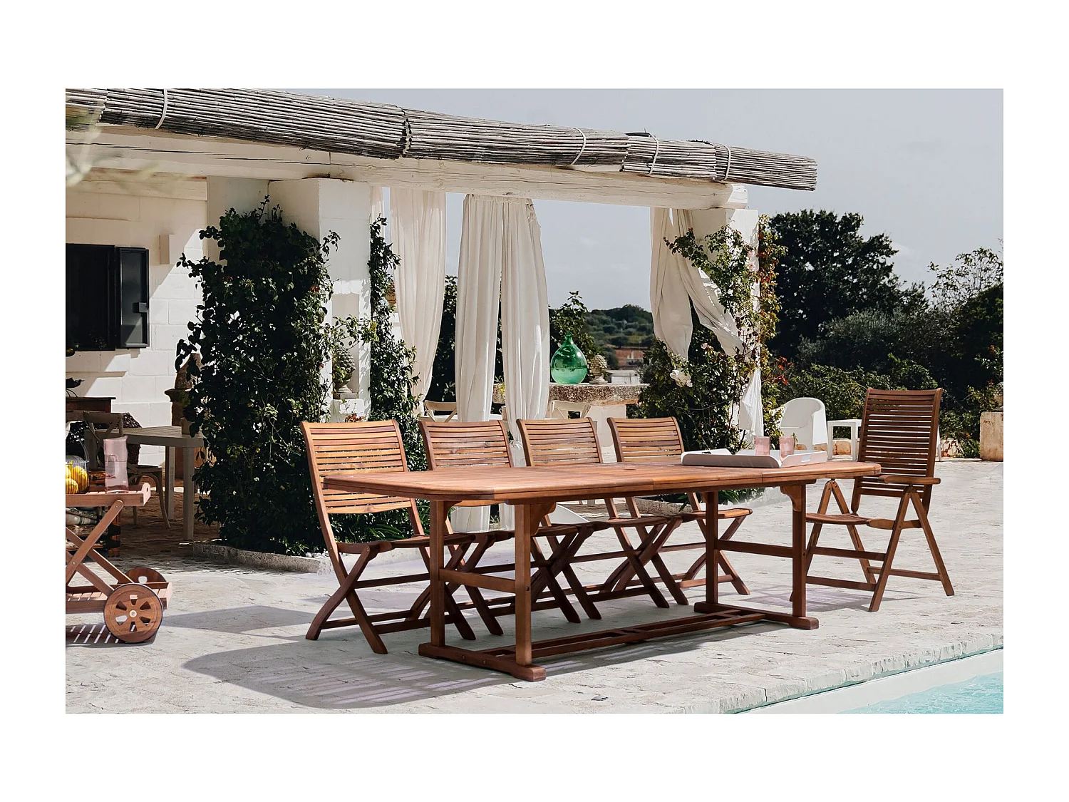 Chaises de jardin pliantes en acacia (lot de 2) - CANCALE