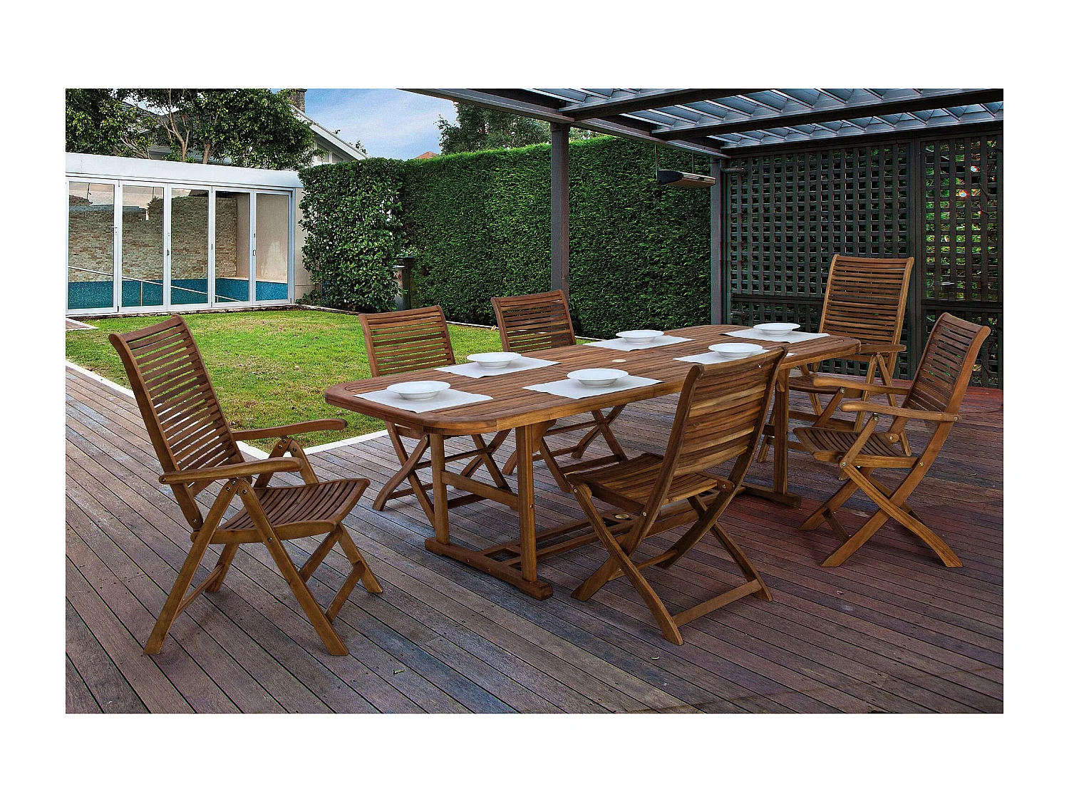 Chaises de jardin pliantes en acacia (lot de 2) - CANCALE