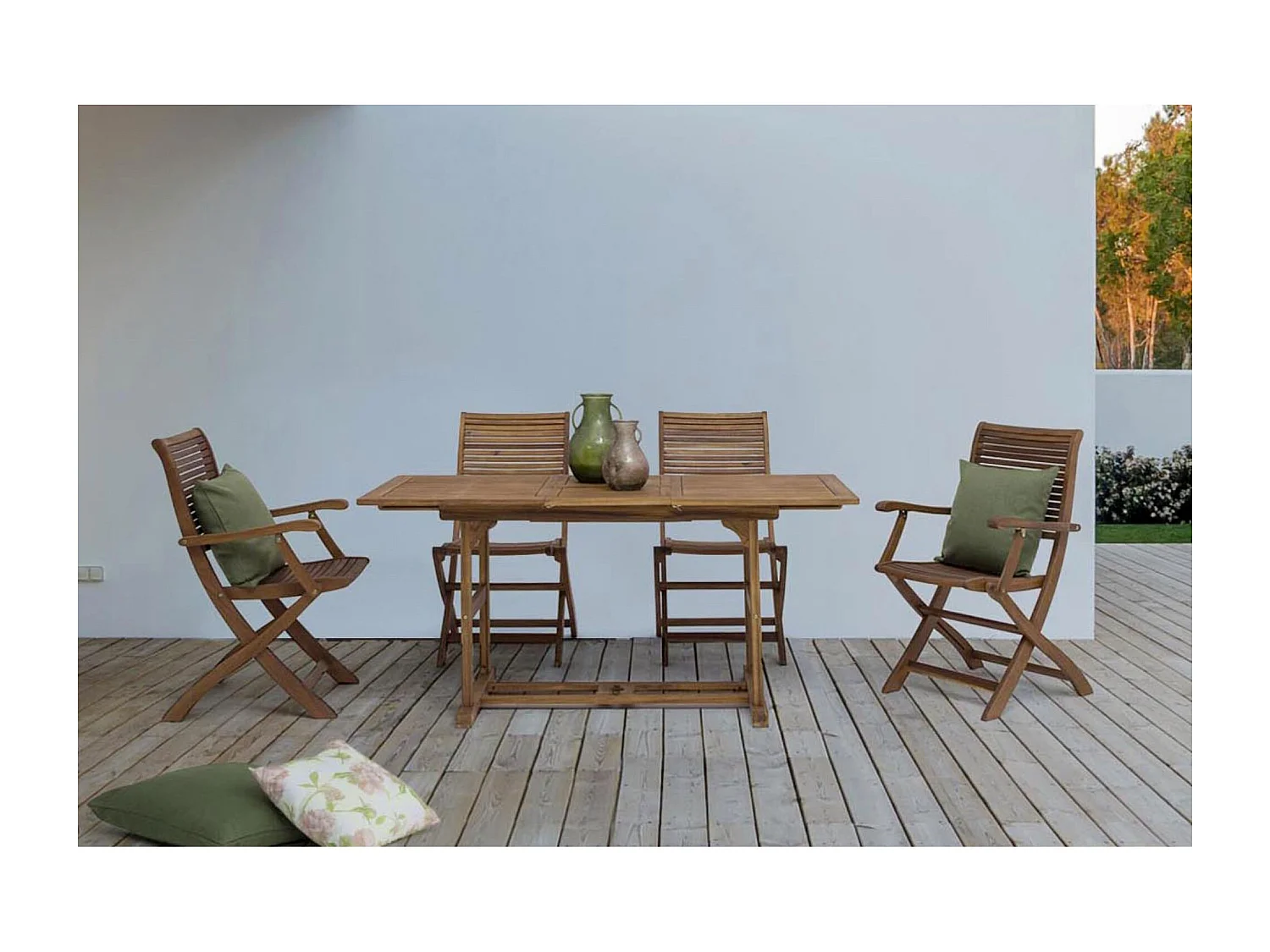 Chaises de jardin pliantes en acacia (lot de 2) - CANCALE