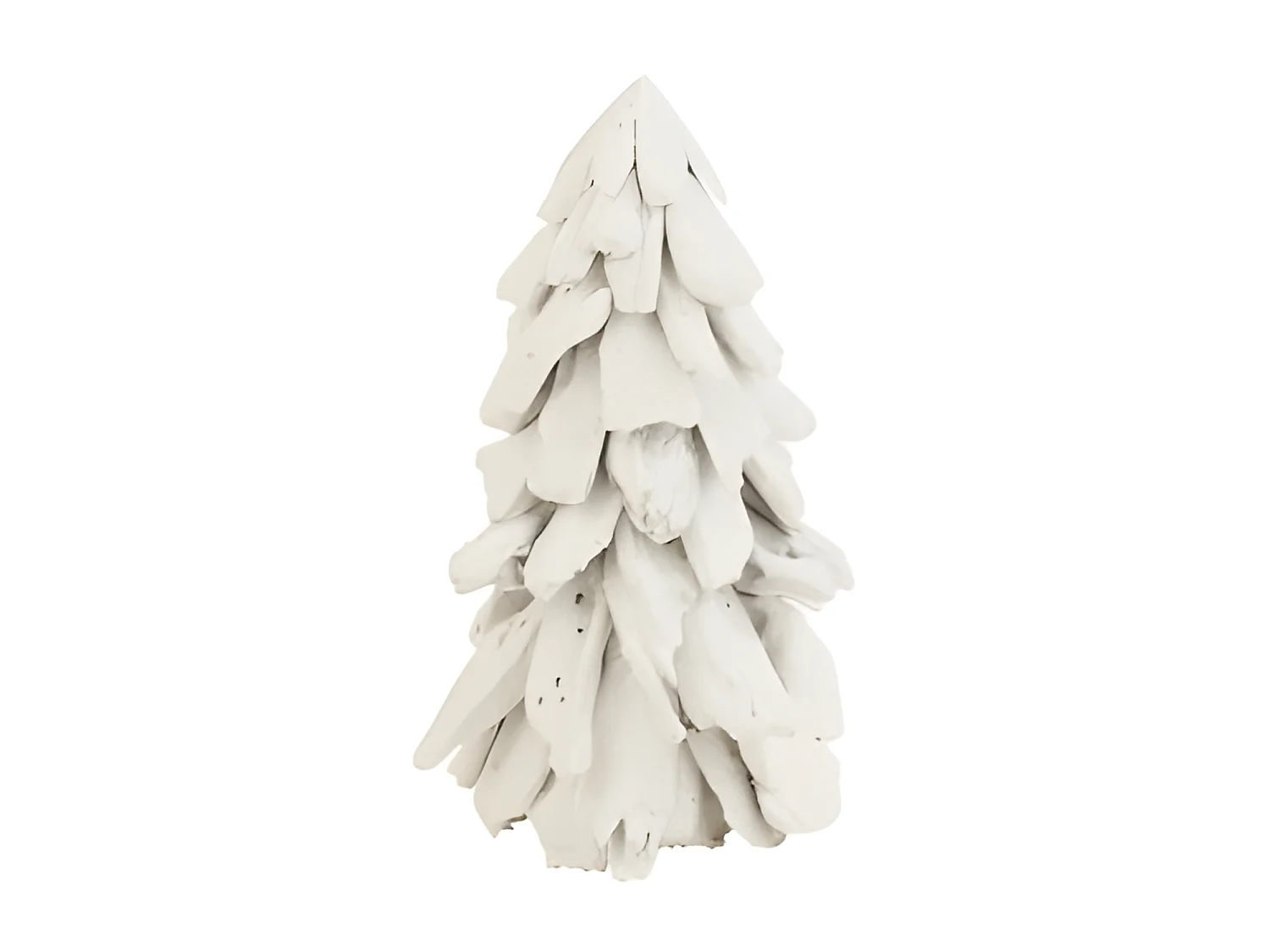 Albero di Natale innevato in legno bianco 20*20*30 cm