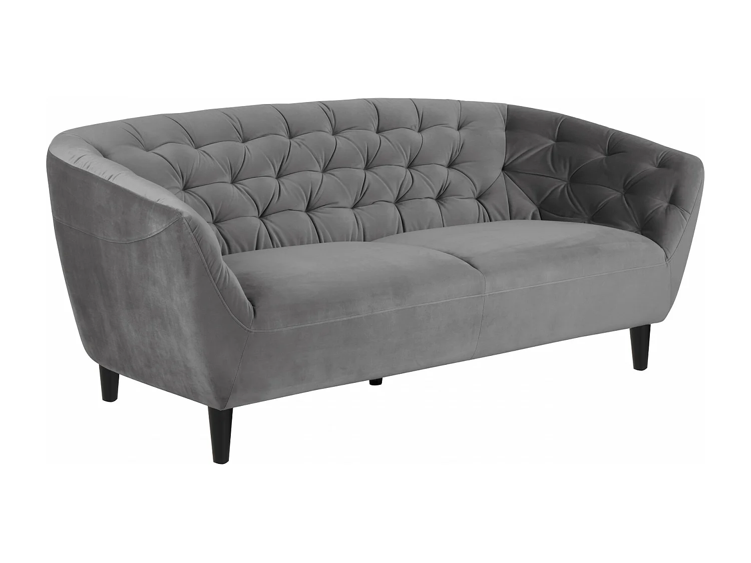 Canapé droit 3 places en velours - RIA