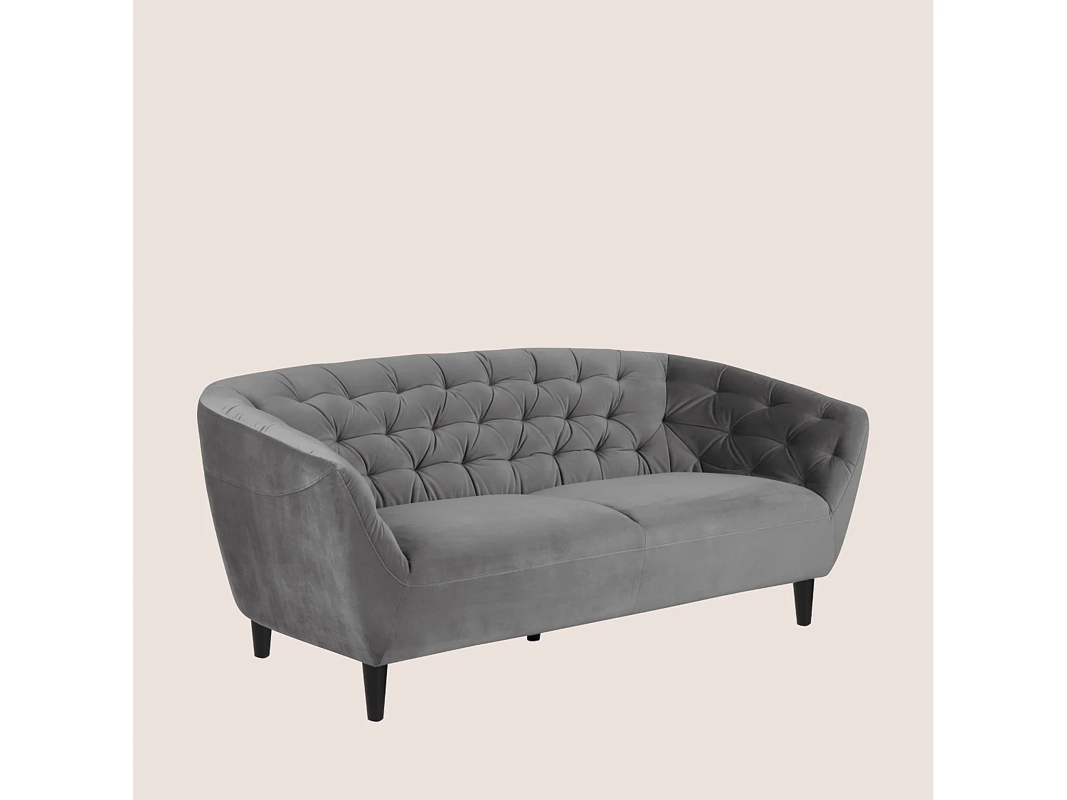 Canapé droit 3 places en velours - RIA