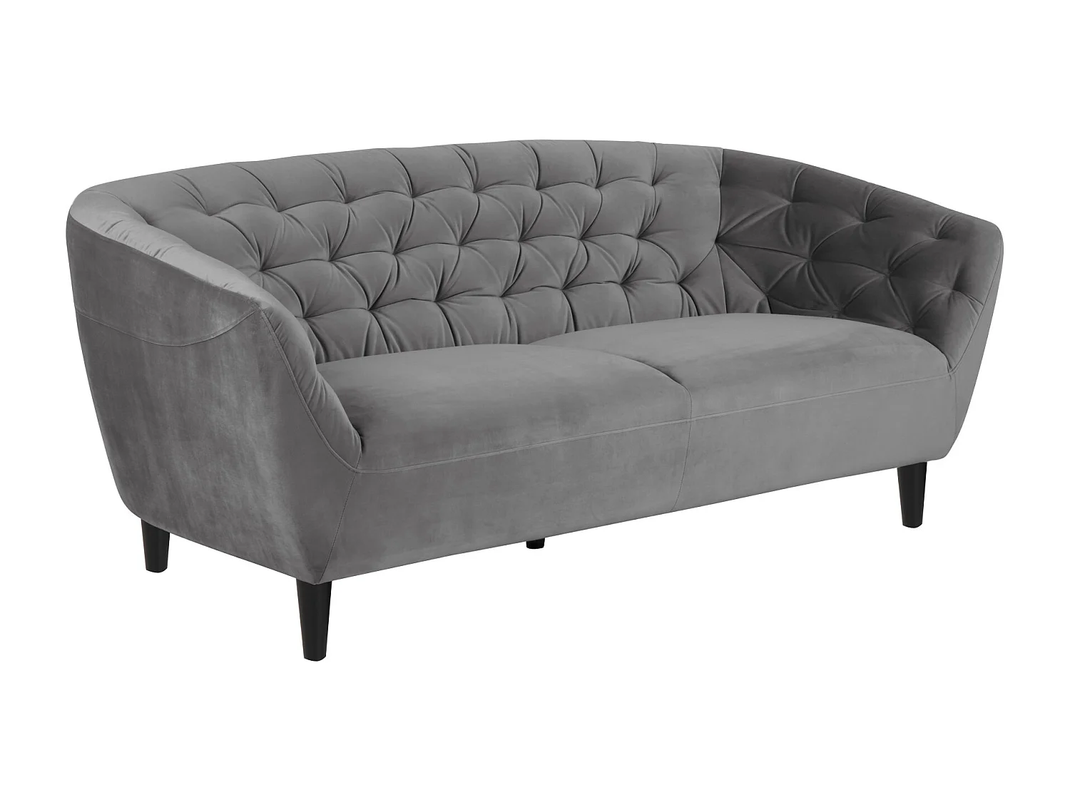 Canapé droit 3 places en velours - RIA