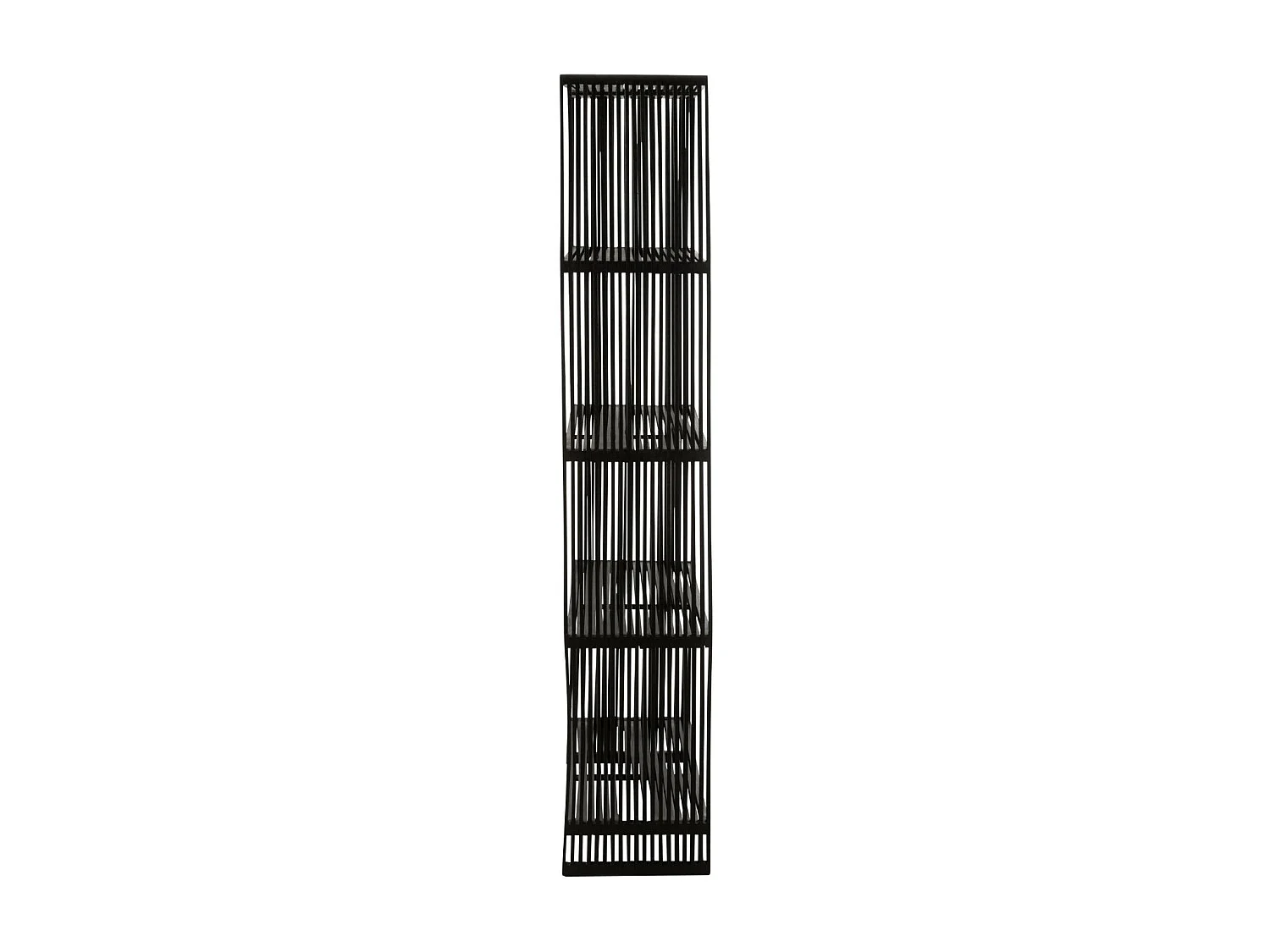 Bibliothèque 4 Niveaux en Bois "Teck" 190cm Noir