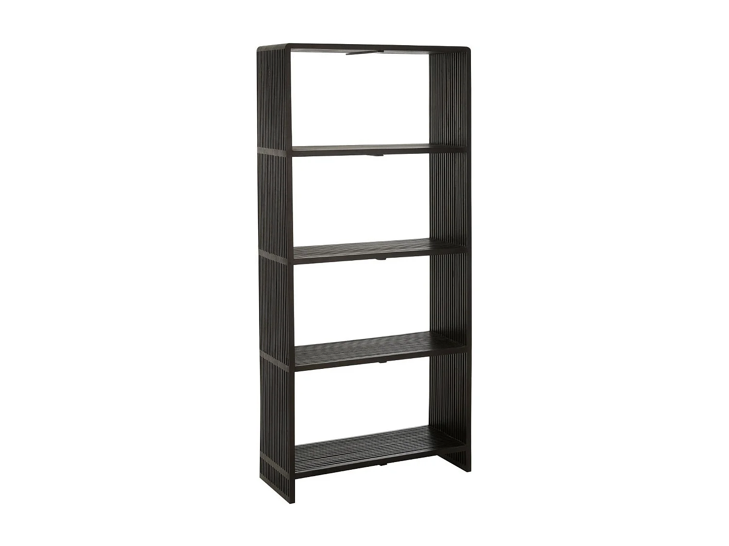 Bibliothèque 4 Niveaux en Bois "Teck" 190cm Noir