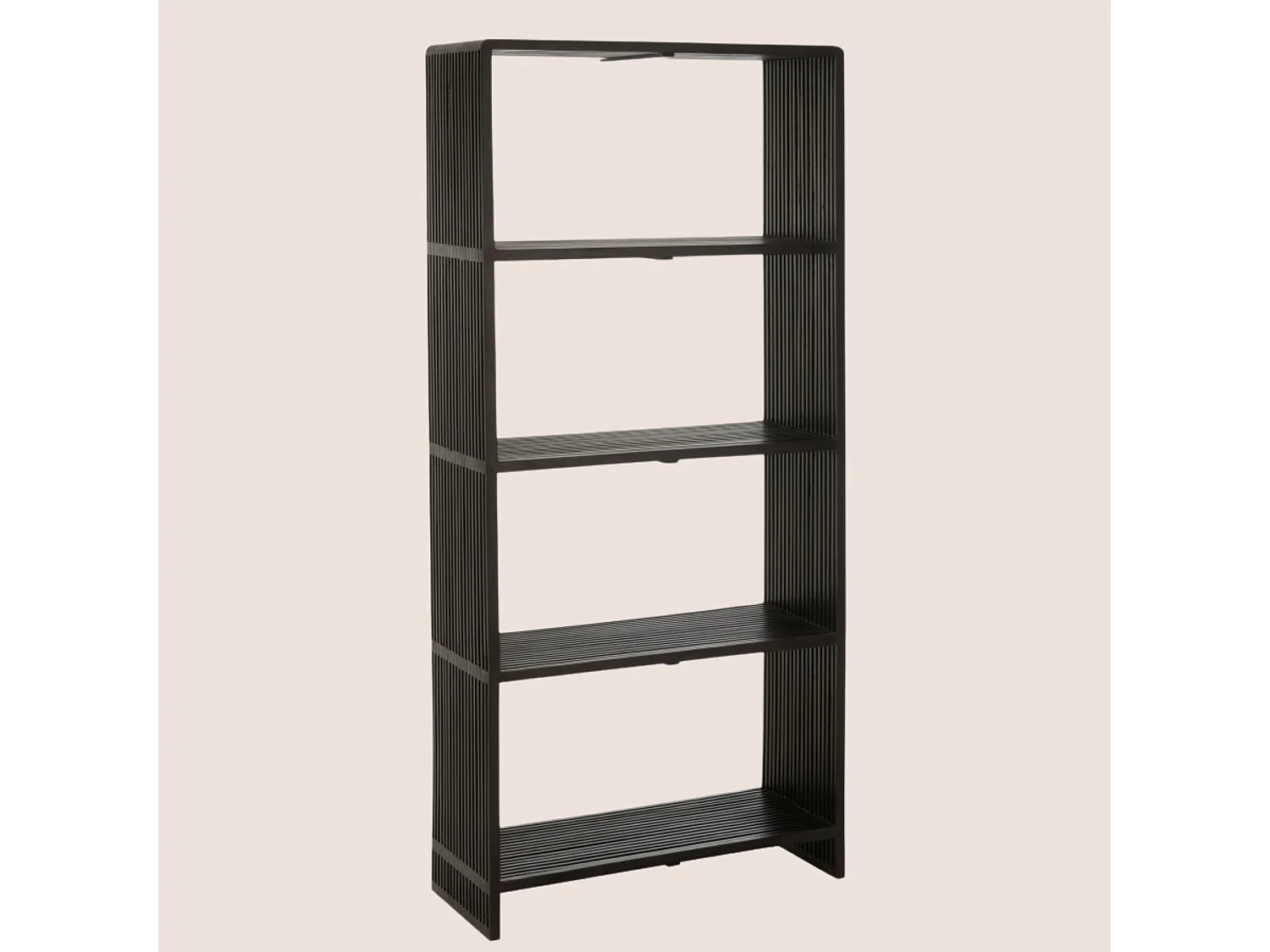 Bibliothèque 4 Niveaux en Bois "Teck" 190cm Noir