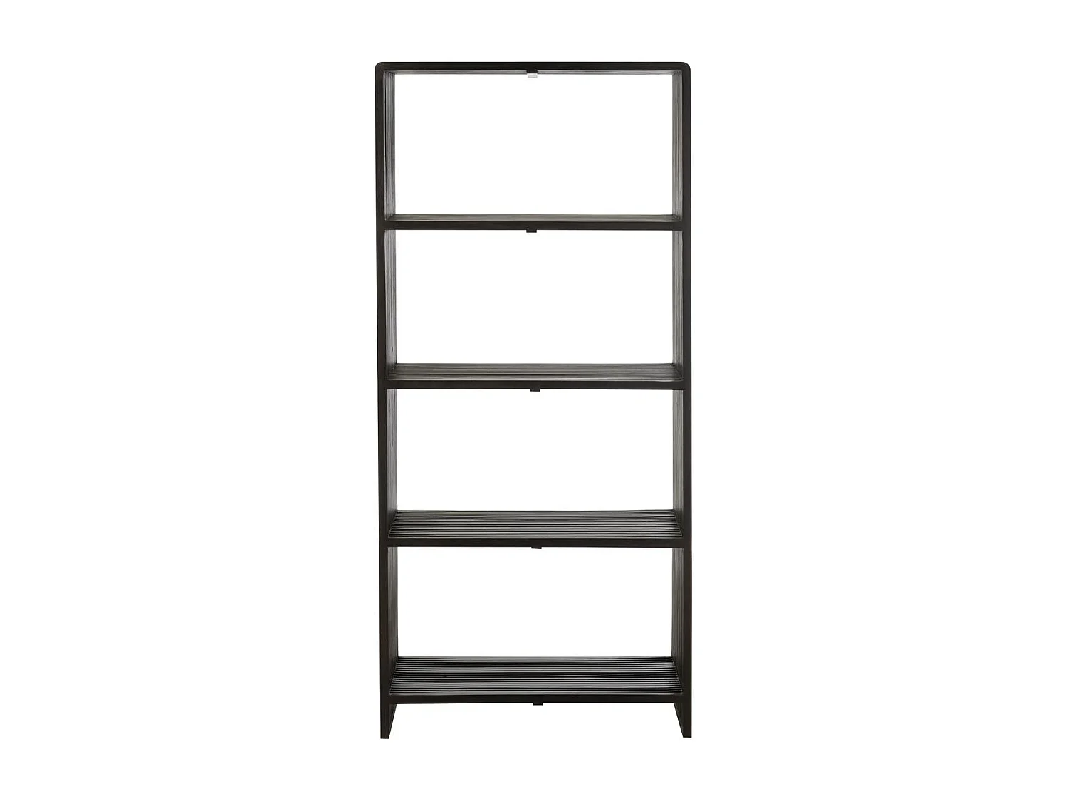 Bibliothèque 4 Niveaux en Bois "Teck" 190cm Noir