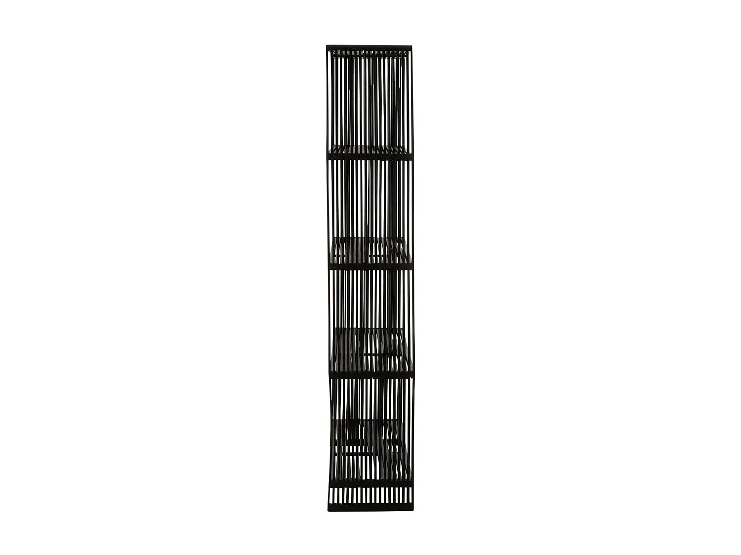 Bibliothèque 4 Niveaux en Bois "Teck" 190cm Noir
