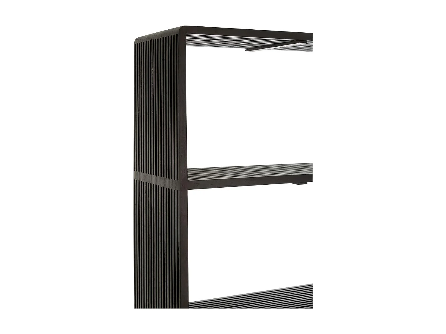 Bibliothèque 4 Niveaux en Bois "Teck" 190cm Noir