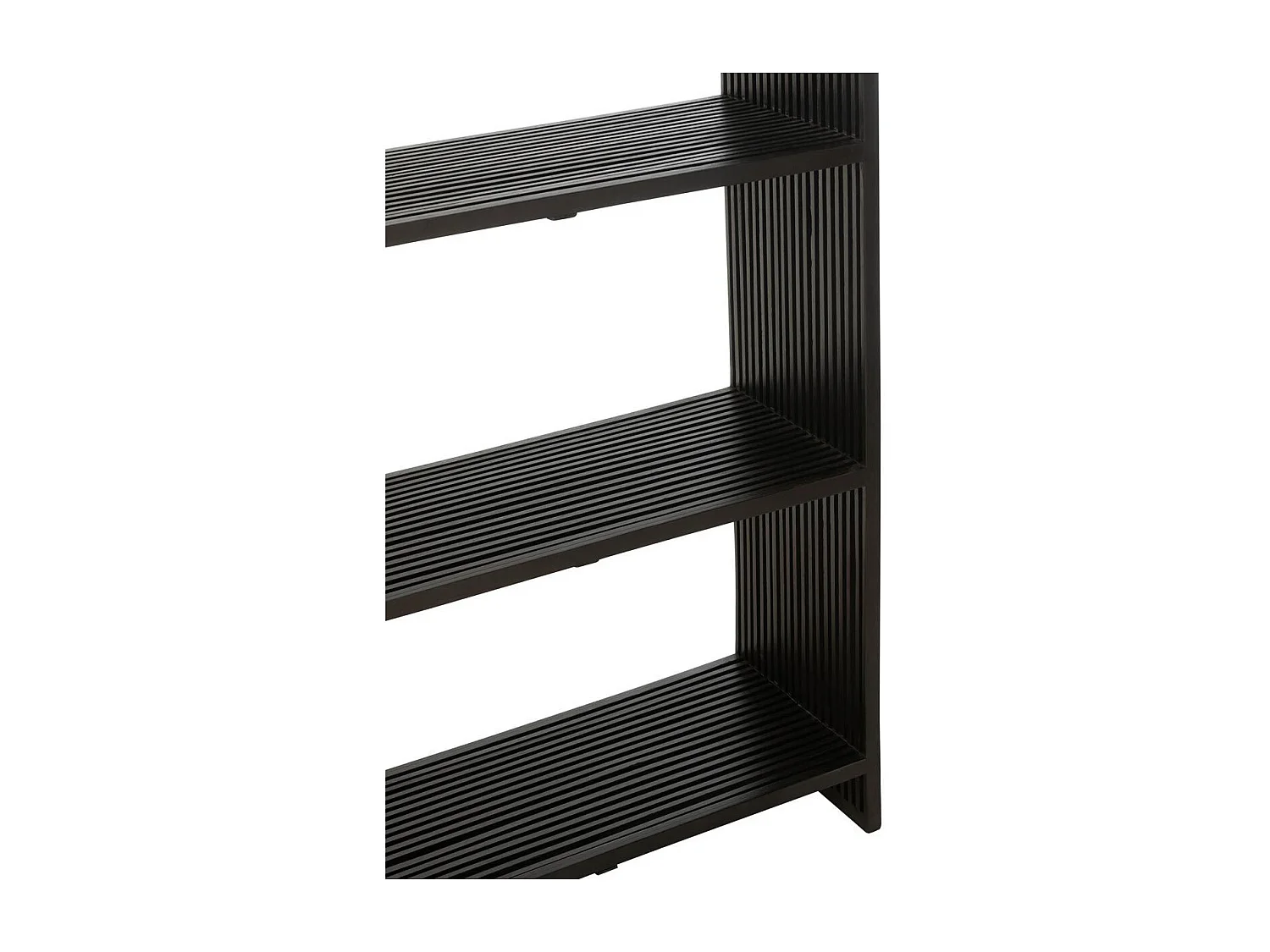 Bibliothèque 4 Niveaux en Bois "Teck" 190cm Noir