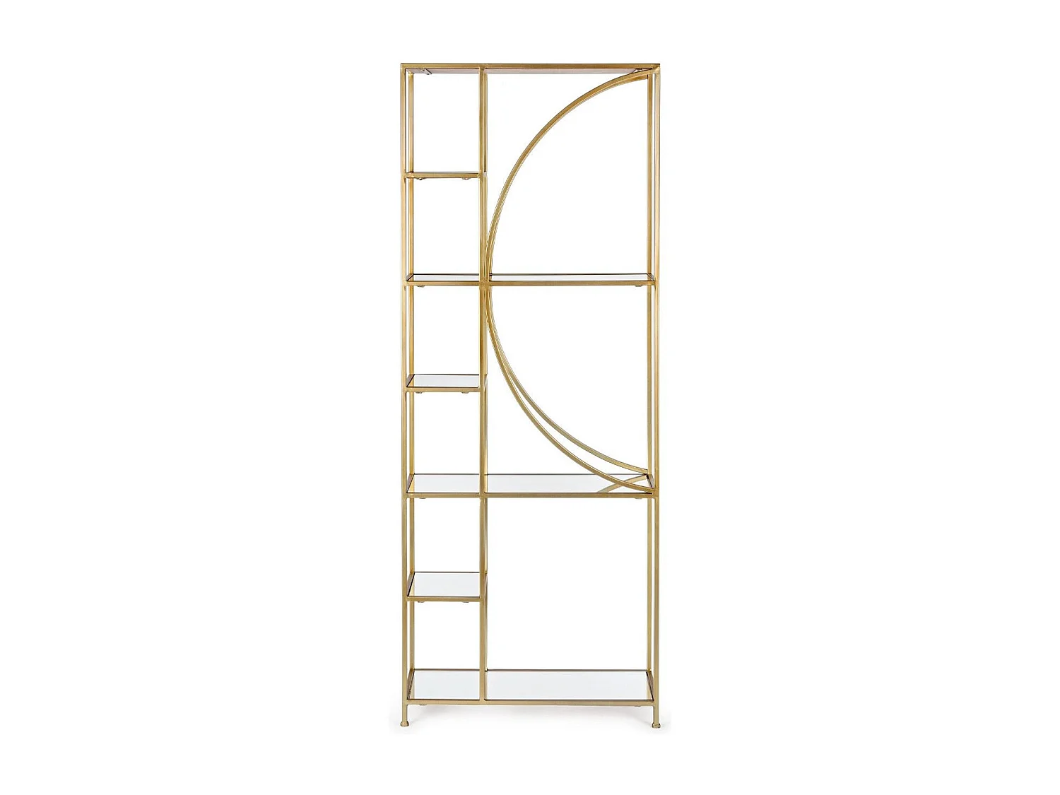 Bibliothèque double en métal et verre - MOON