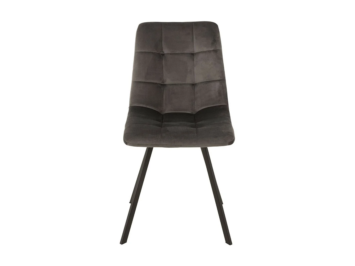 Chaises en velours peau de pêche et en métal (lot de 2) - OLIVIA