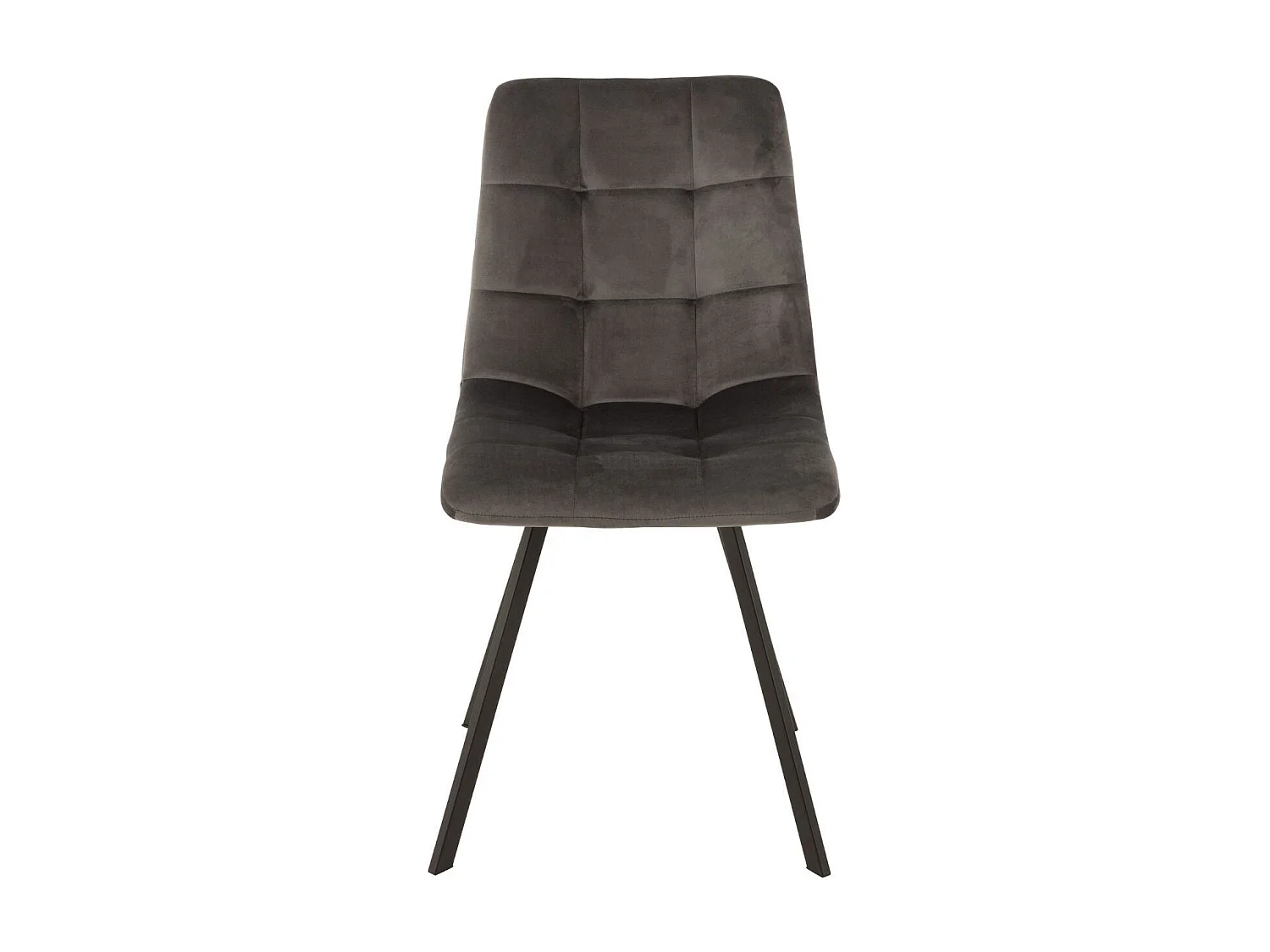 Chaises en velours peau de pêche et en métal (lot de 2) - OLIVIA