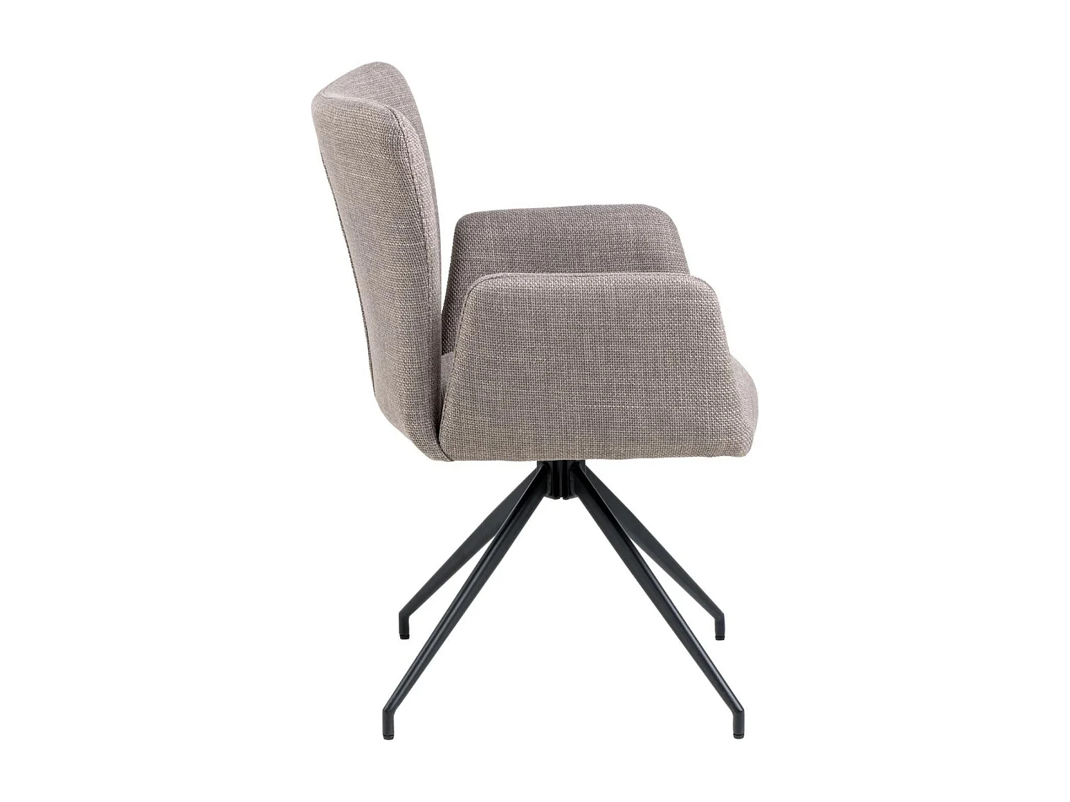 Fauteuils de salle à manger pivotants en tissu (lot de 2) - LARA