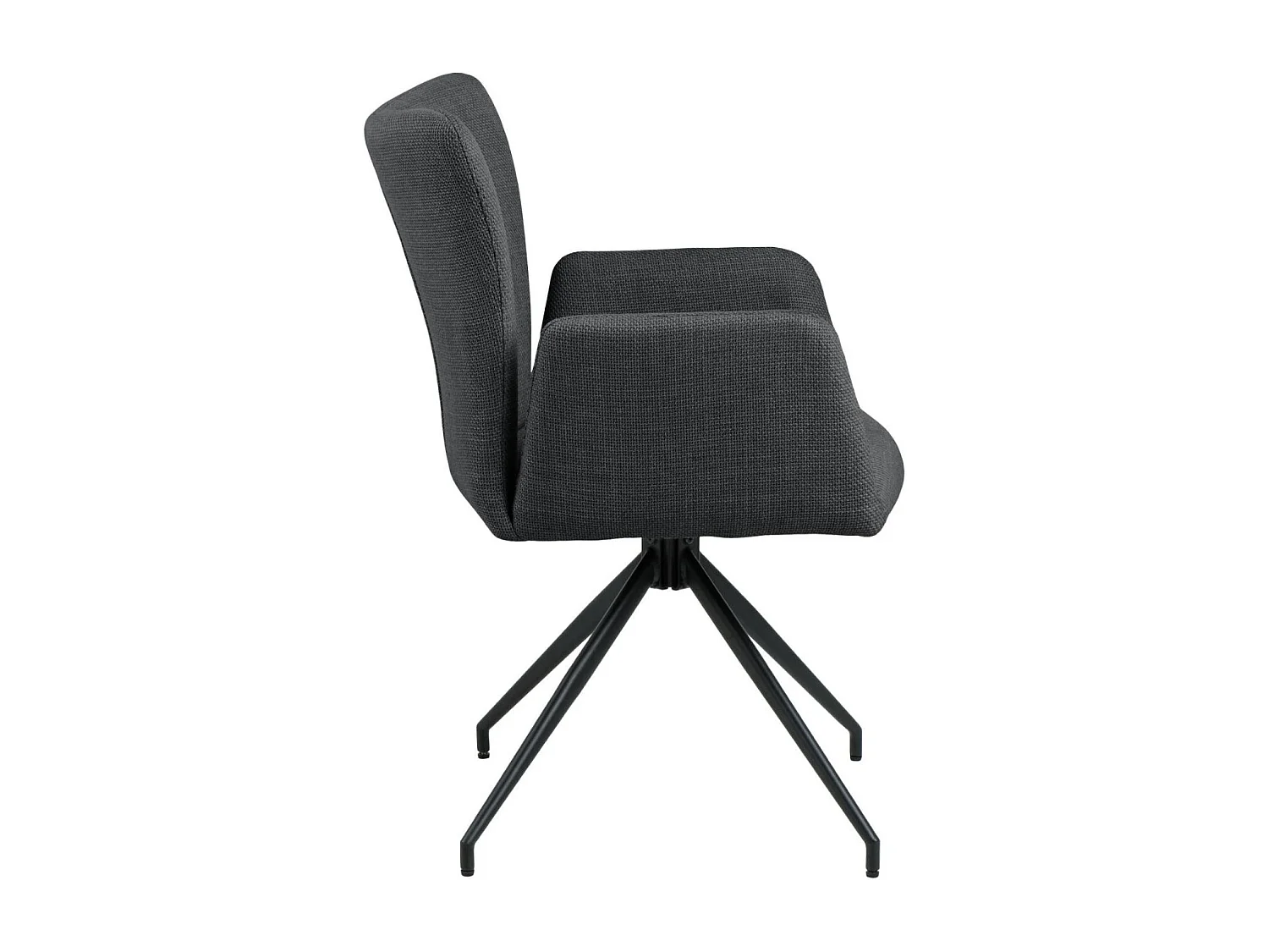 Fauteuils de salle à manger pivotants en tissu (lot de 2) - LARA