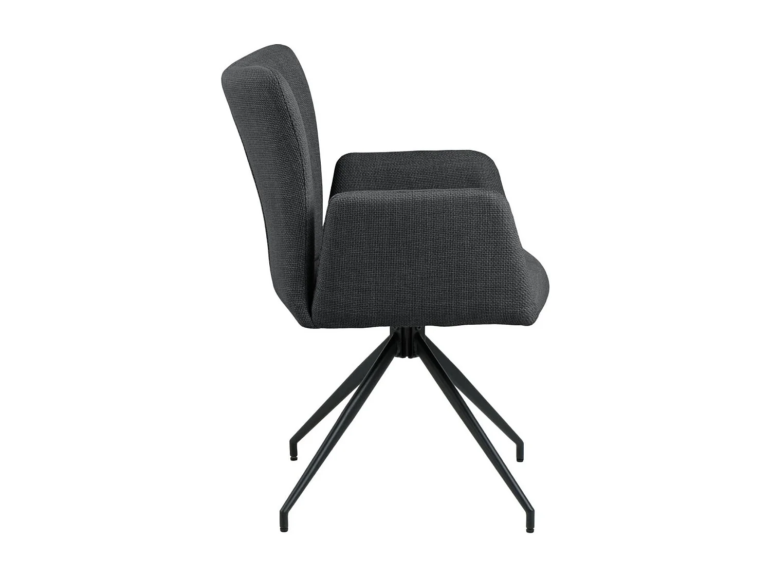 Fauteuils de salle à manger pivotants en tissu (lot de 2) - LARA