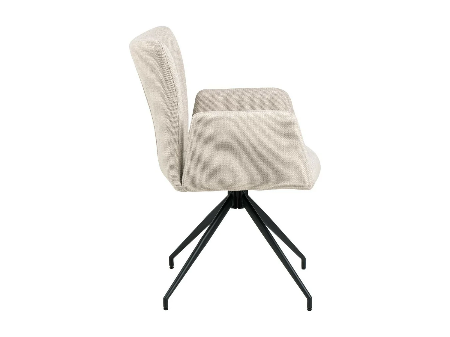 Fauteuils de salle à manger pivotants en tissu (lot de 2) - LARA