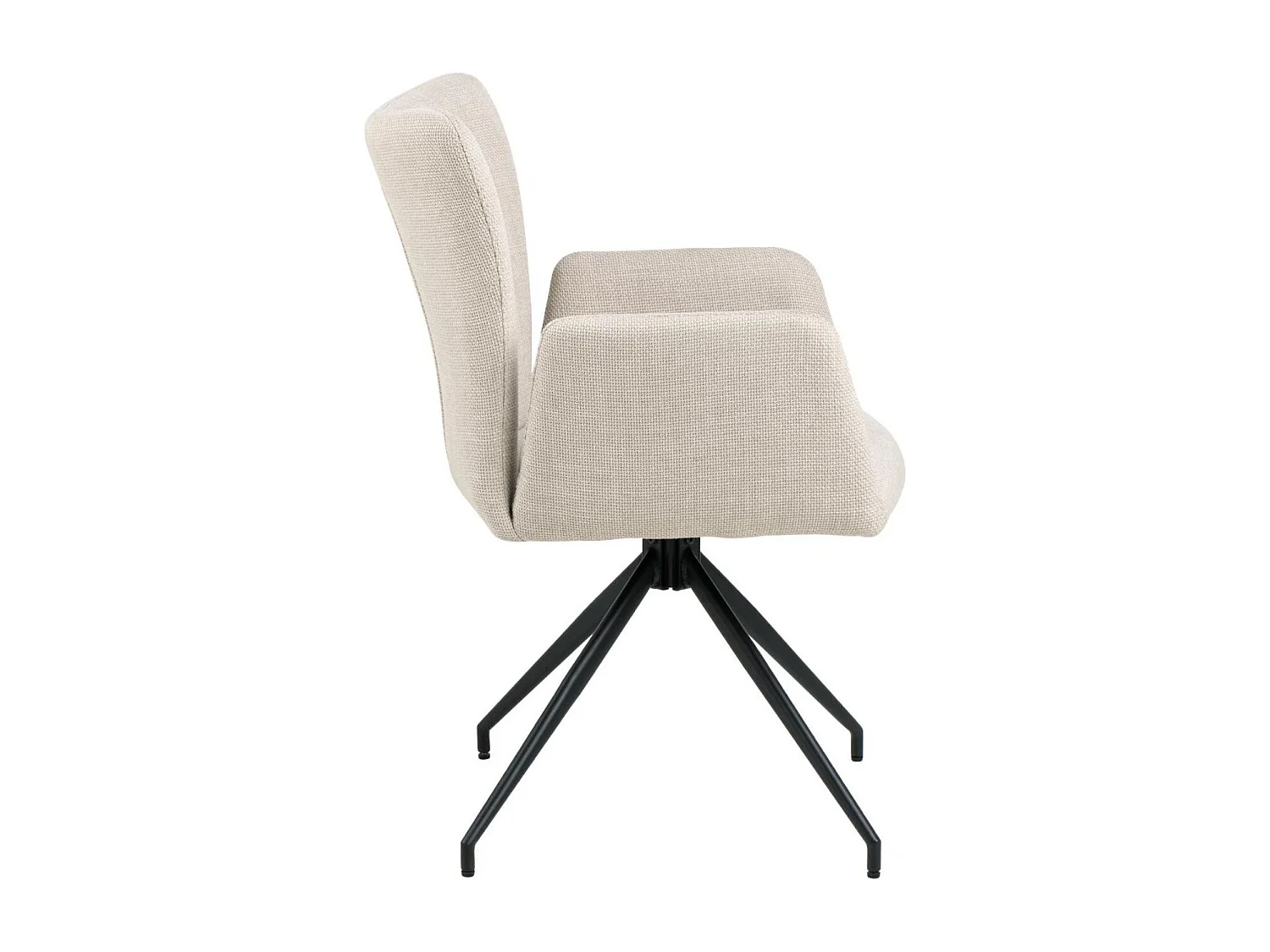 Fauteuils de salle à manger pivotants en tissu (lot de 2) - LARA