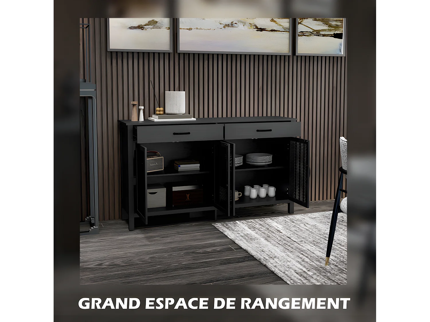 Buffet design OTHELLO noir