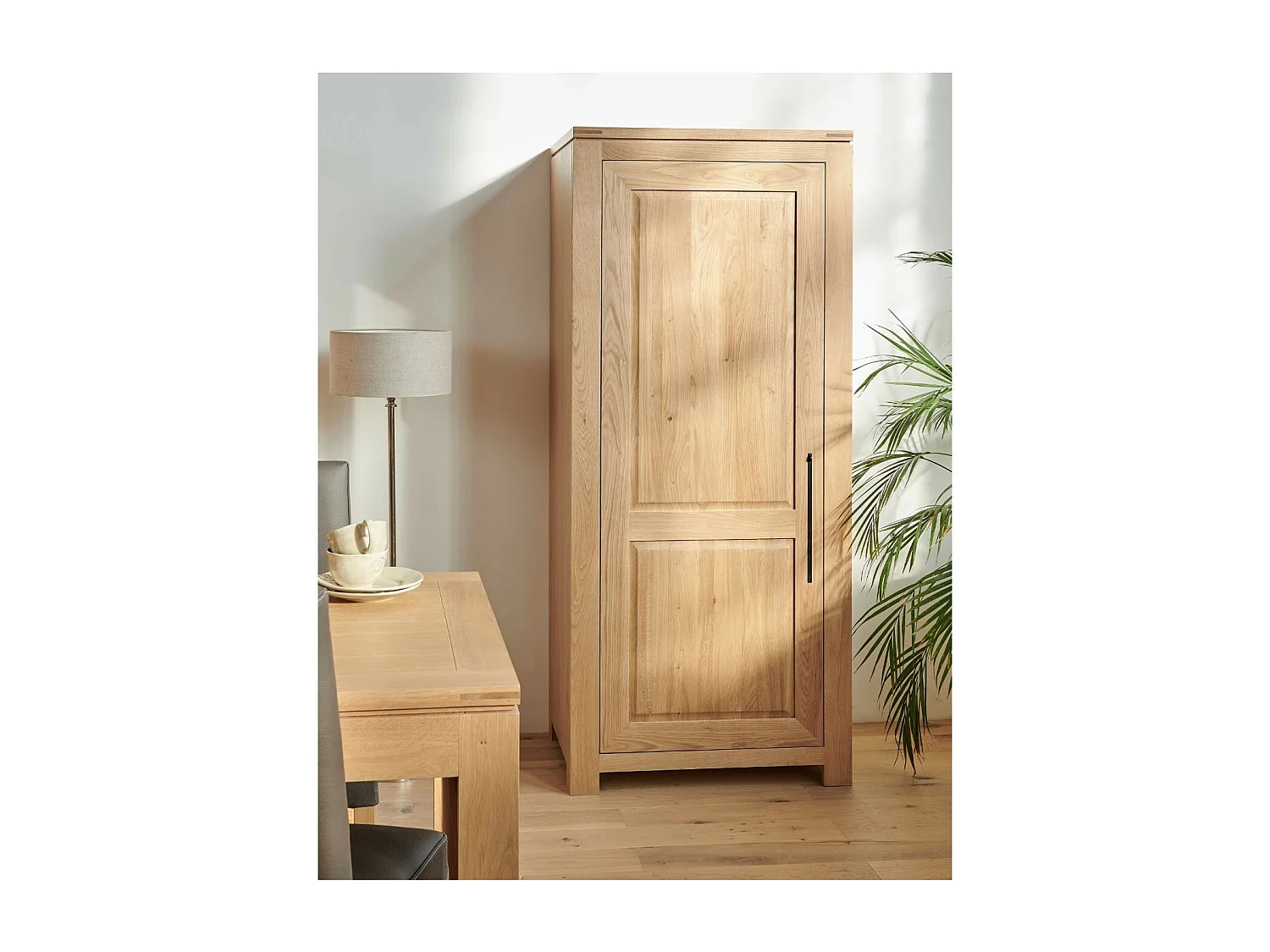 Bonnetière moderne en chêne clair 1 porte - BOSTON