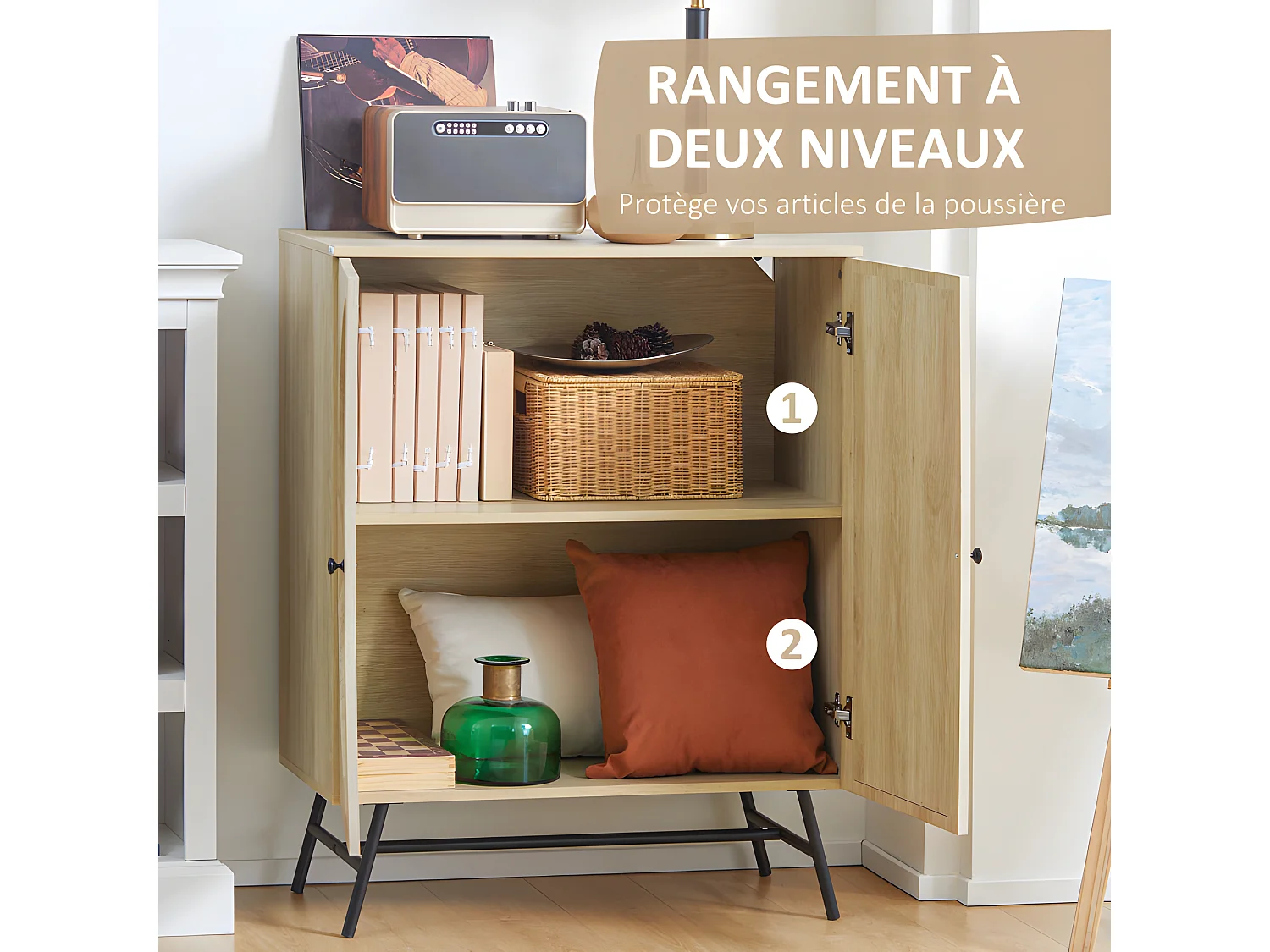 Buffet haut BEAN brun et noir