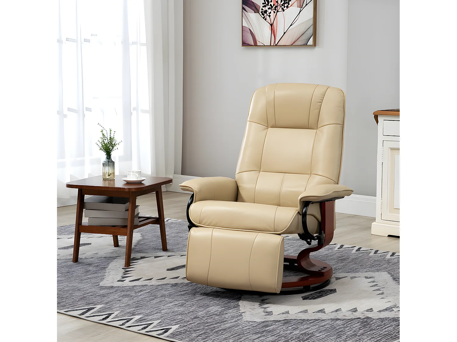 Fauteuil relax inclinable MATHILDE crème