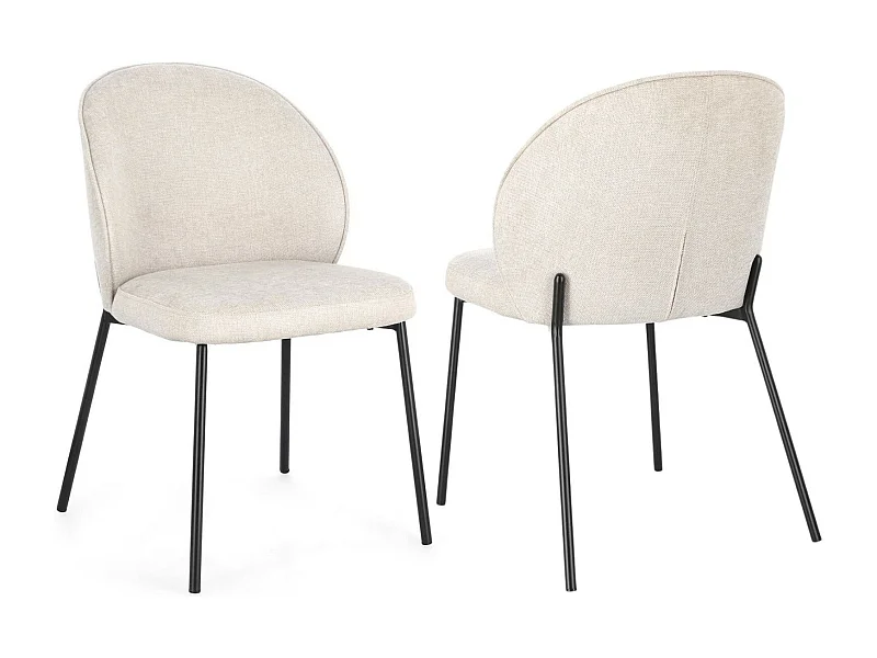 Chaises de salle à manger design en tissu (lot de 2) - NELLY