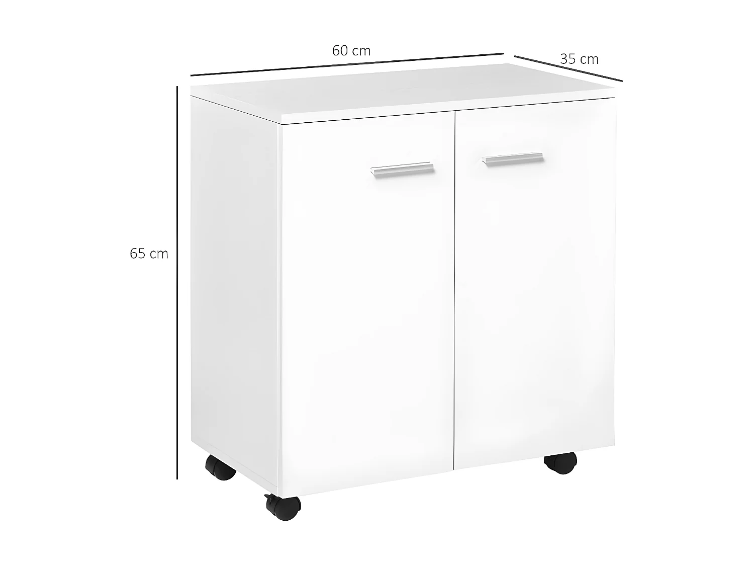 Meuble de rangement support imprimante CANBERRA blanc