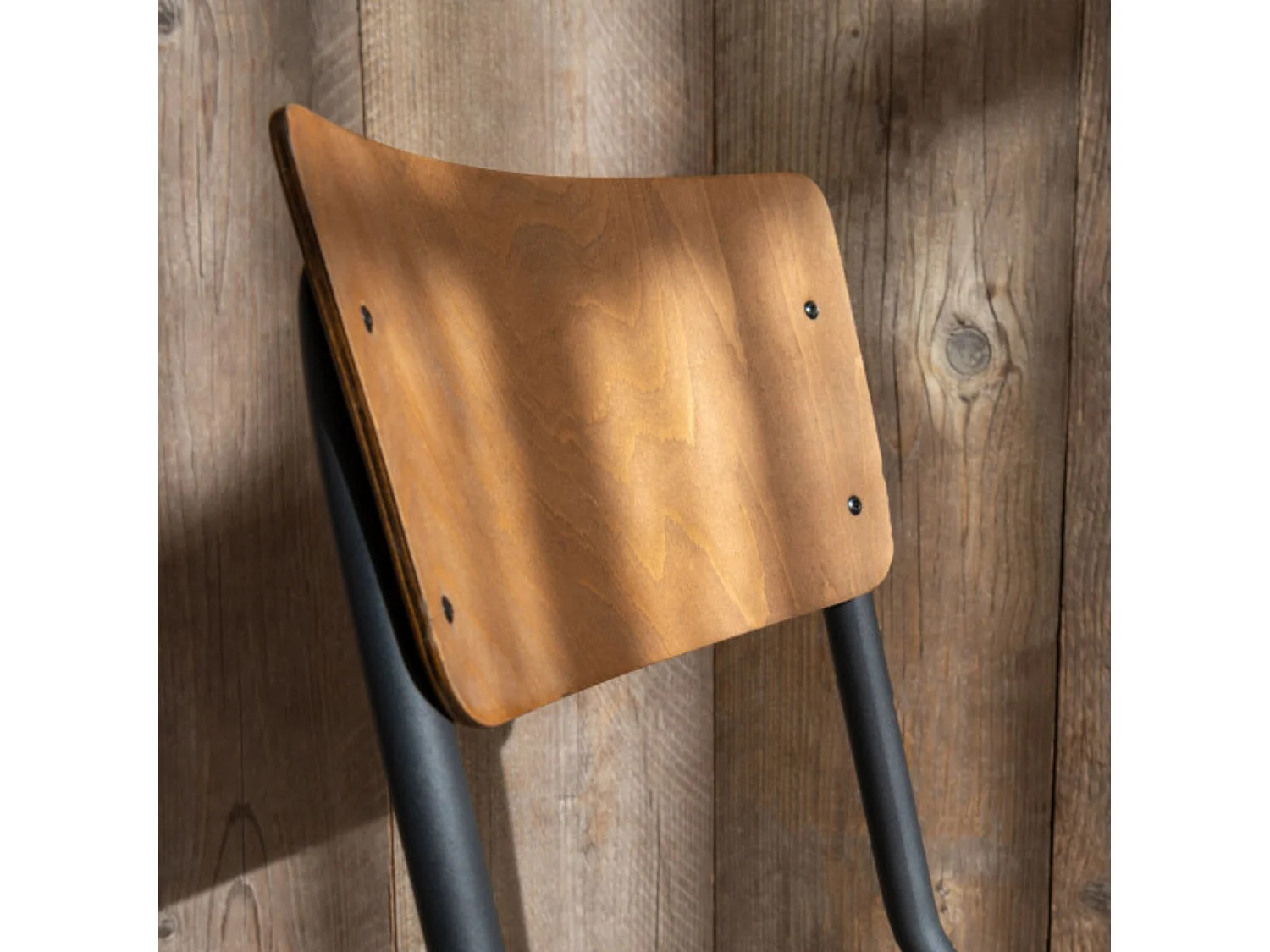 Chaise en bois et métal (lot de 2) - CHARLEMAGNE