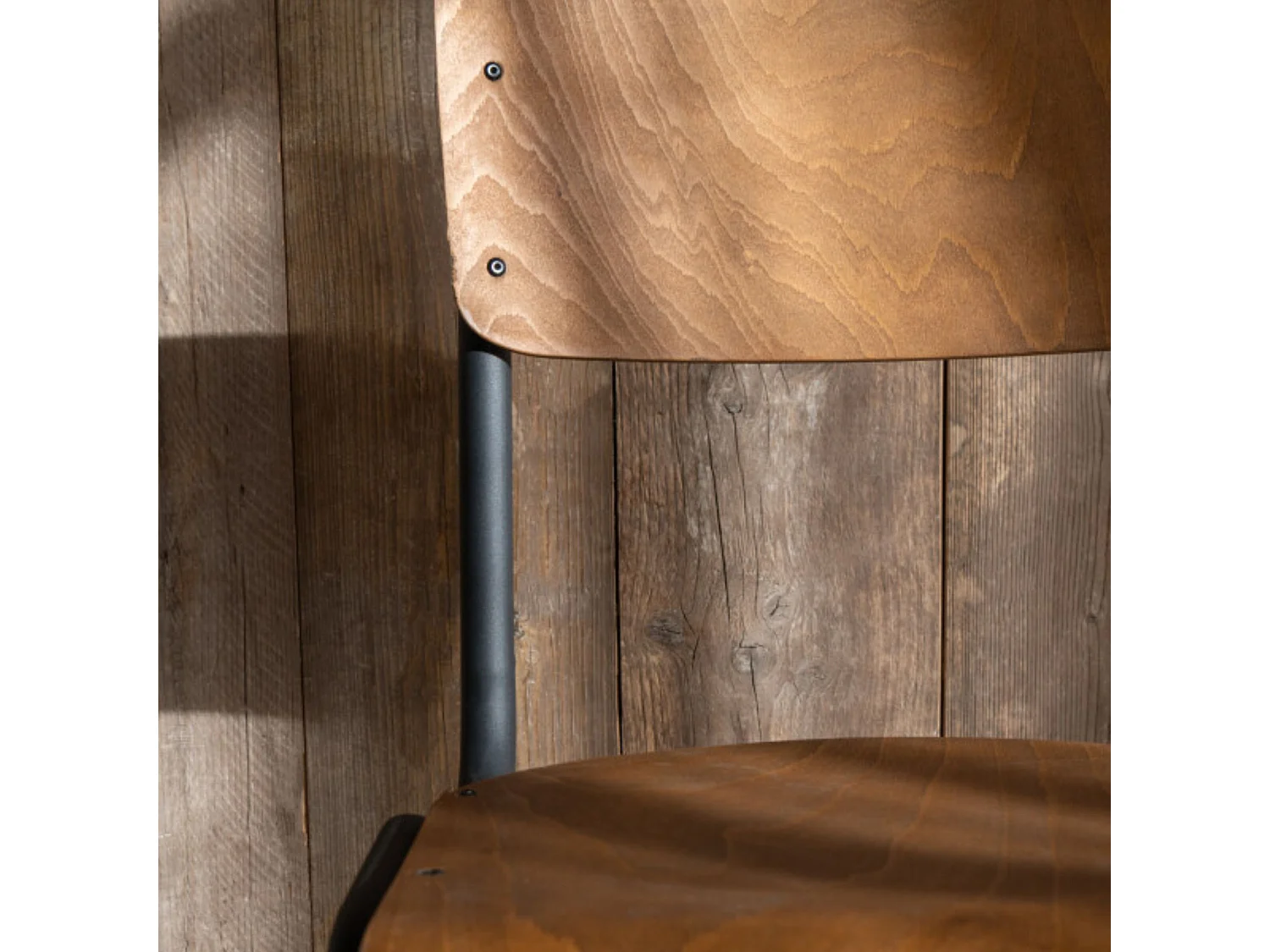 Chaise en bois et métal (lot de 2) - CHARLEMAGNE