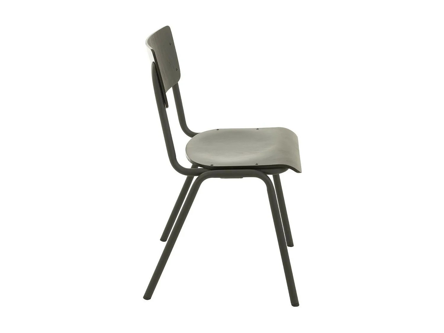 Chaise en bois et métal (lot de 2) - CHARLEMAGNE