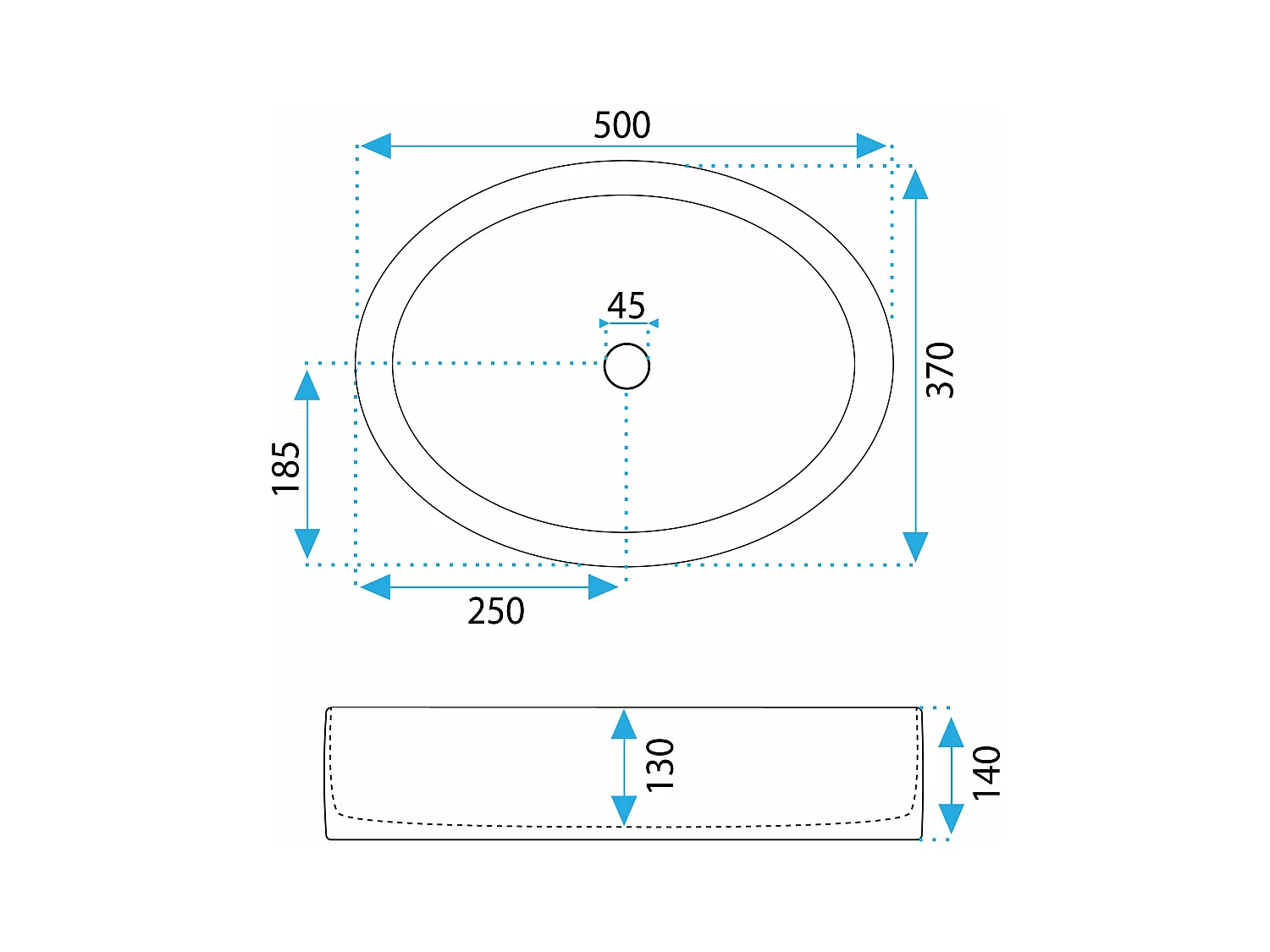 Vasque À Poser Rea Fonda White
