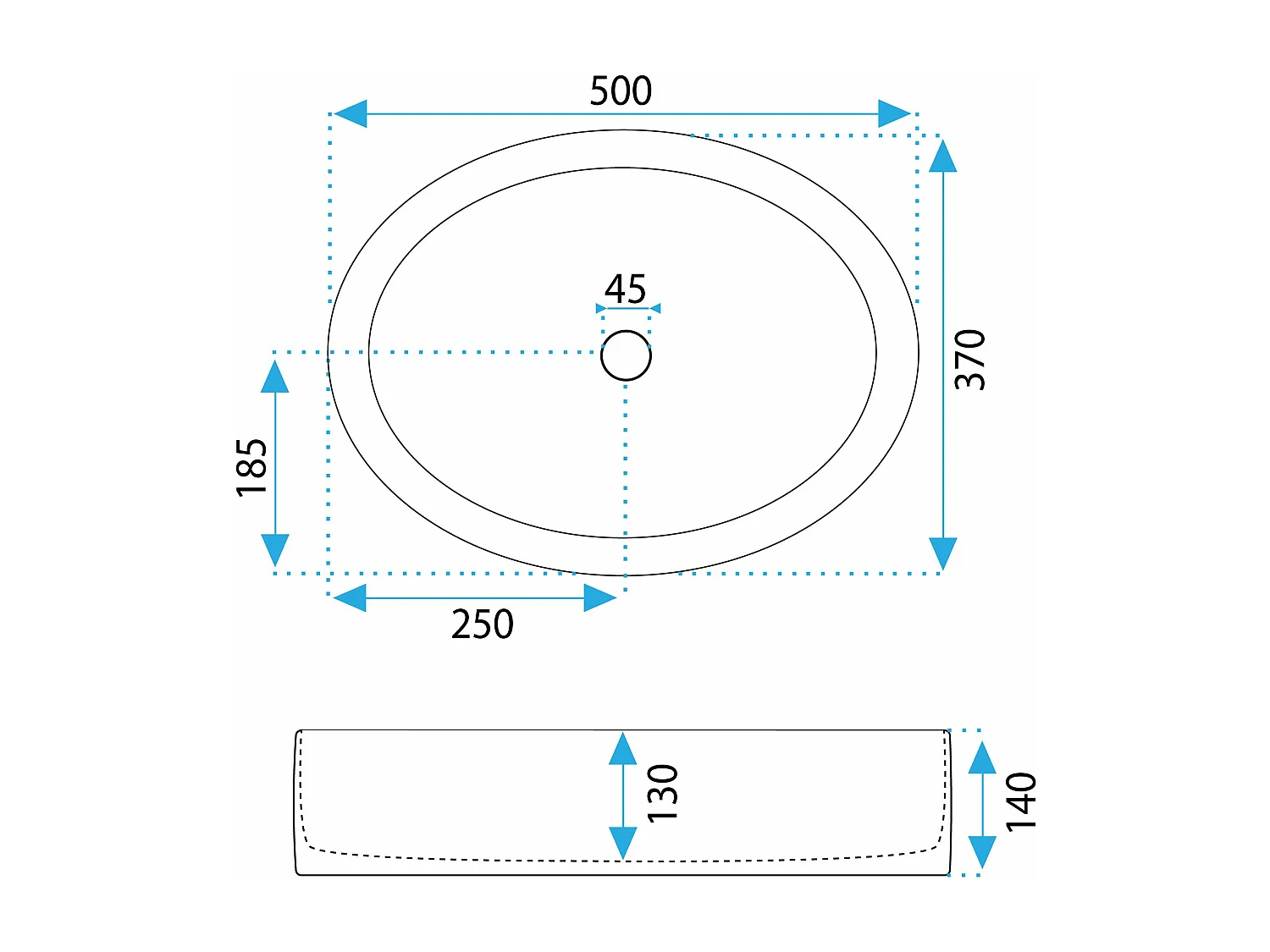 Vasque À Poser Rea Fonda White