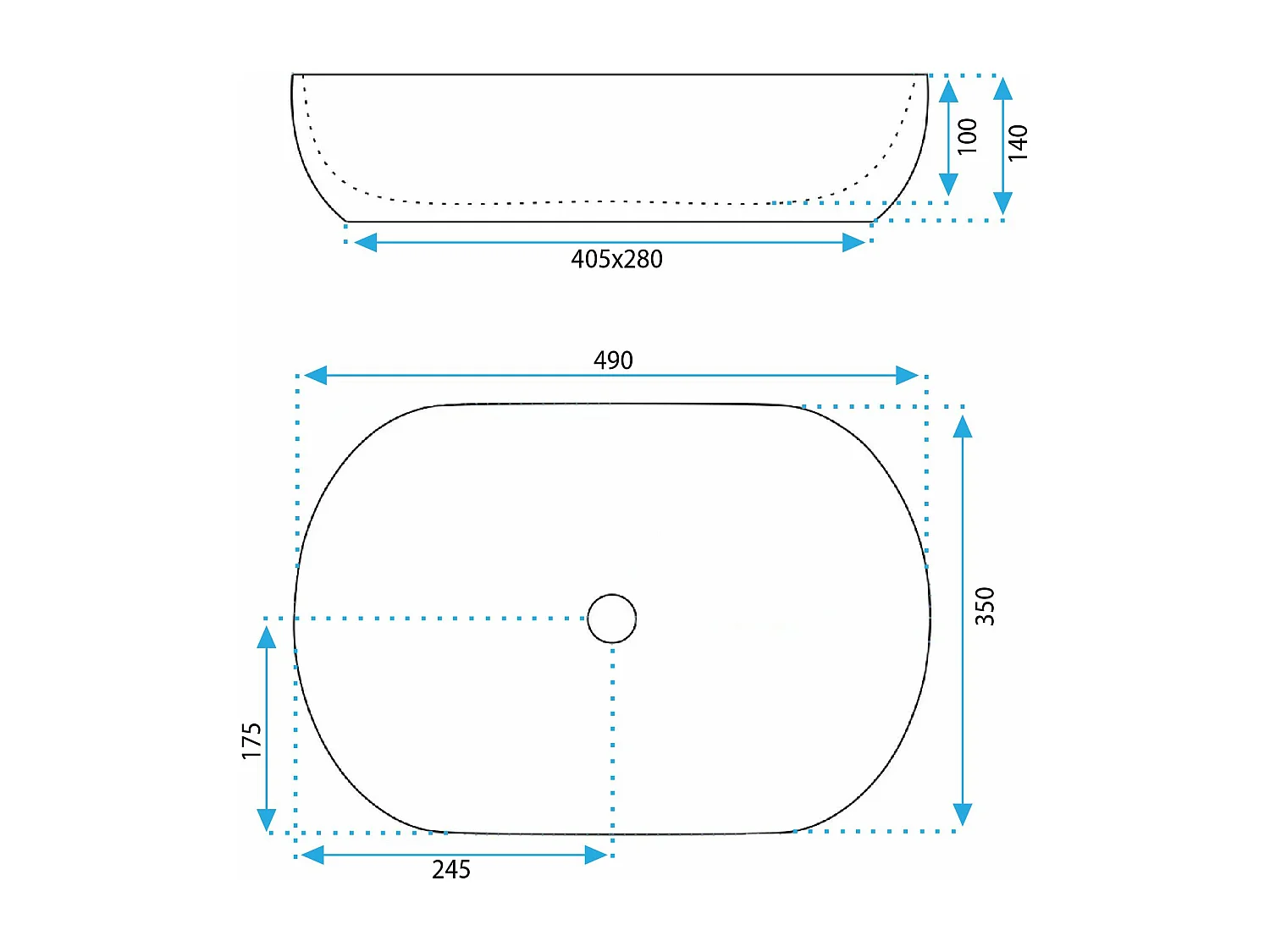 Aufsatzwaschbecken Rea Lisa White