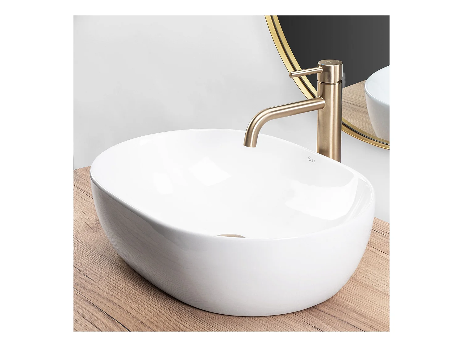 Lavabo Sobre Encimera Rea Lisa White