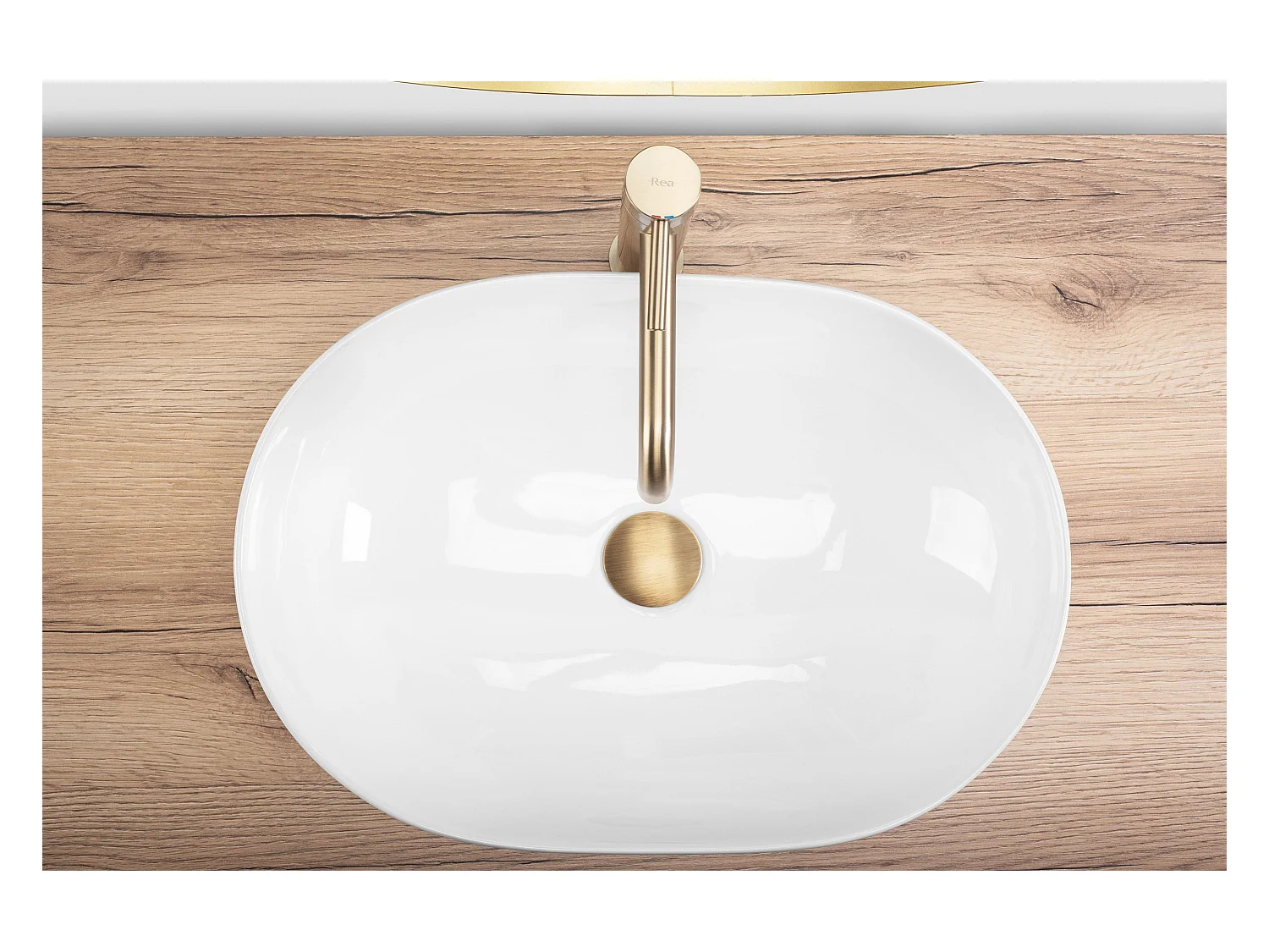 Lavabo Sobre Encimera Rea Lisa White