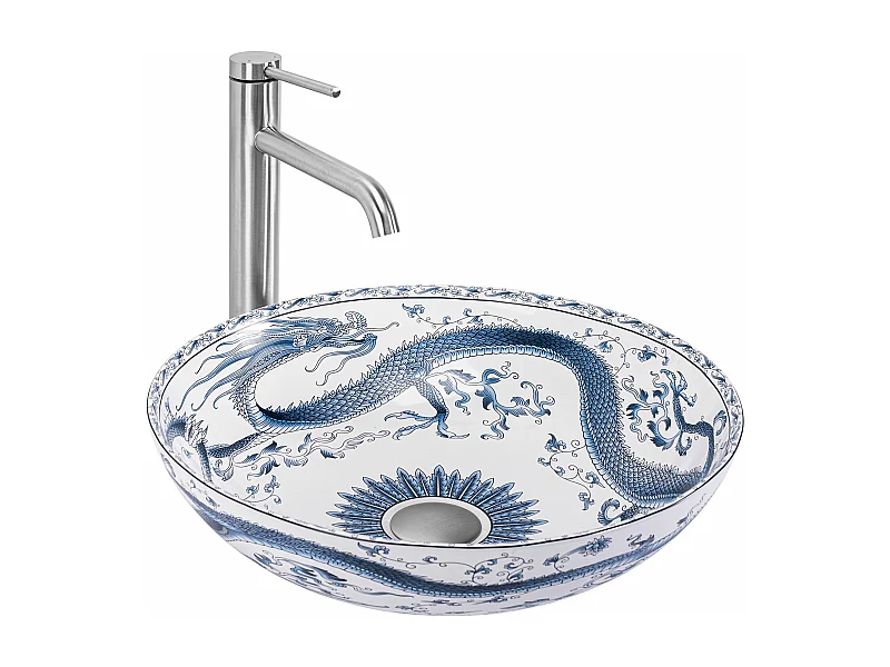 Vasque À Poser Rea Kioto White Blue