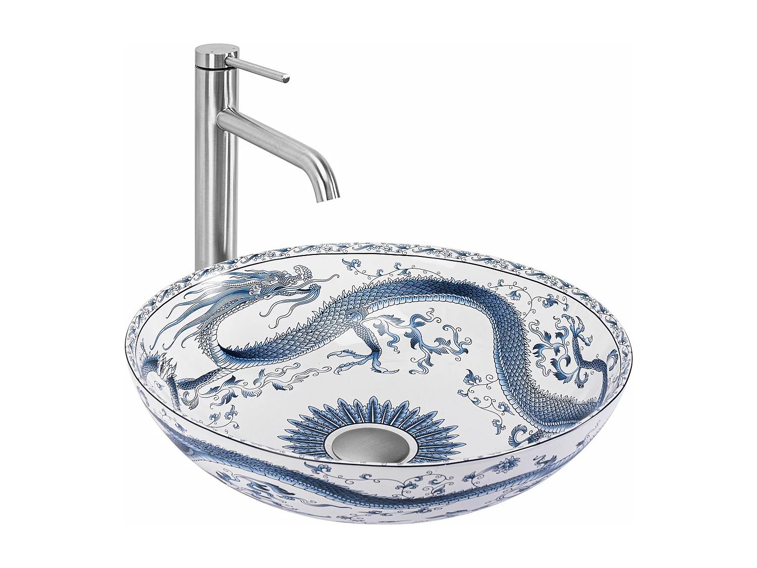 Opzetwastafel Rea Kioto White Blue