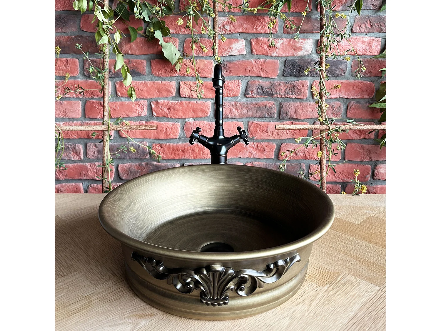 Lavabo Da Appoggio Rea Betty White Round