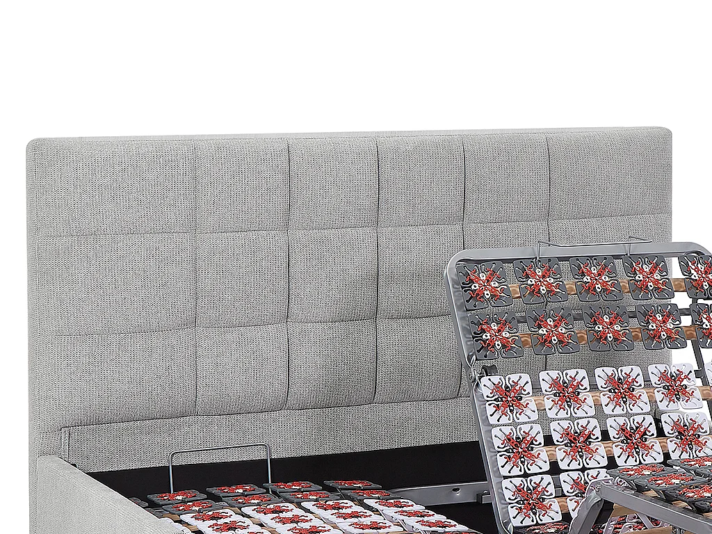 Sommier elétrico artiulado decorativo 2x65 terminais, 2 x 80 x 200 cm tecido cinza - PITUS da DREAMEA