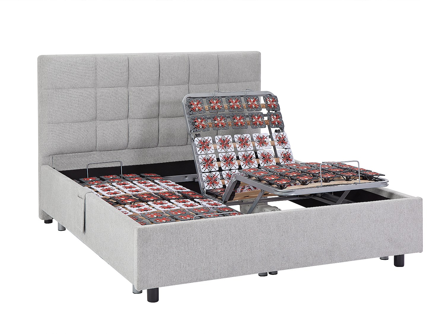 Dekoratives Bettgestell mit elektrischer Relaxfunktion - 2 x 65 Teller - 2 günstig online kaufen